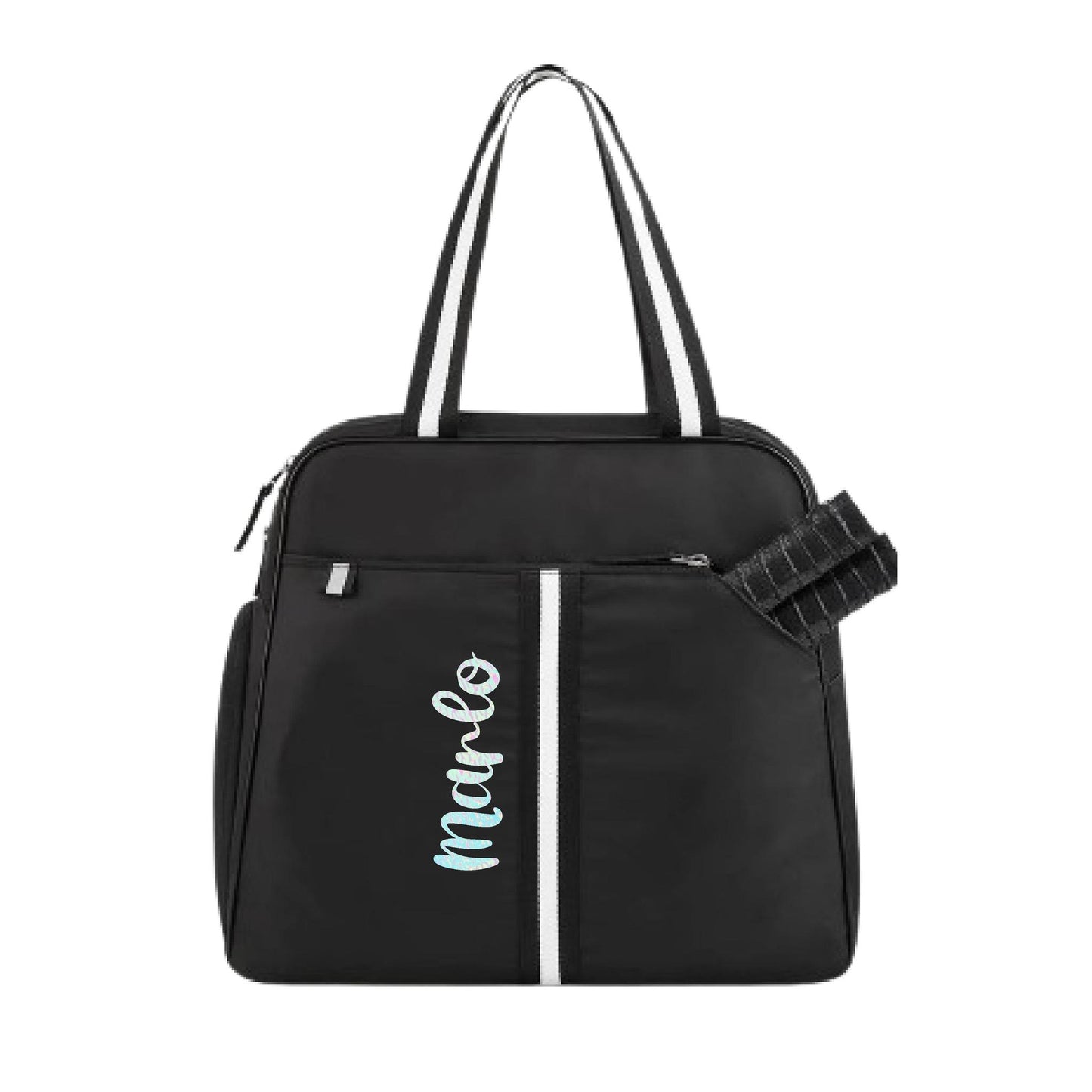 "Oxford" Black Pickleball Bag (Free Personalization) | Pickleball Sports Bag | Medium Size Court Bag