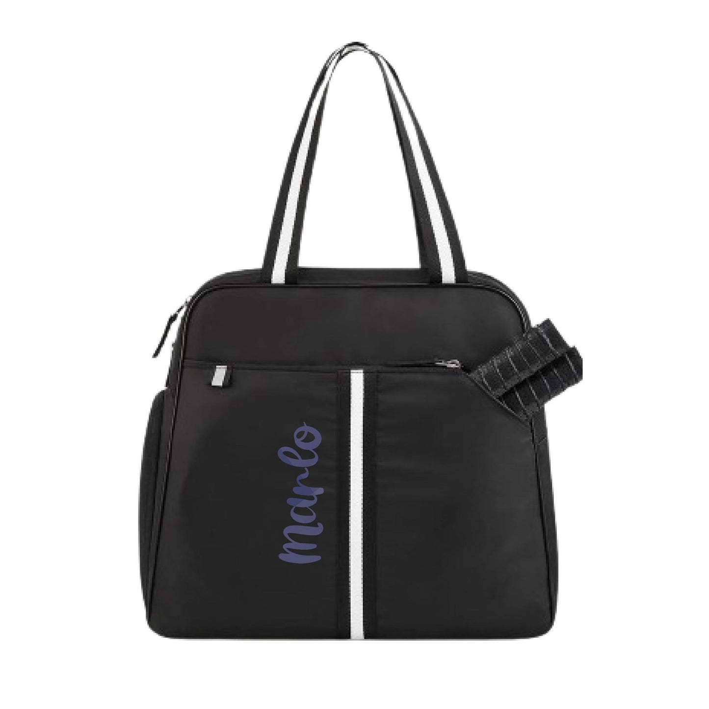 "Oxford" Black Pickleball Bag (Free Personalization) | Pickleball Sports Bag | Medium Size Court Bag