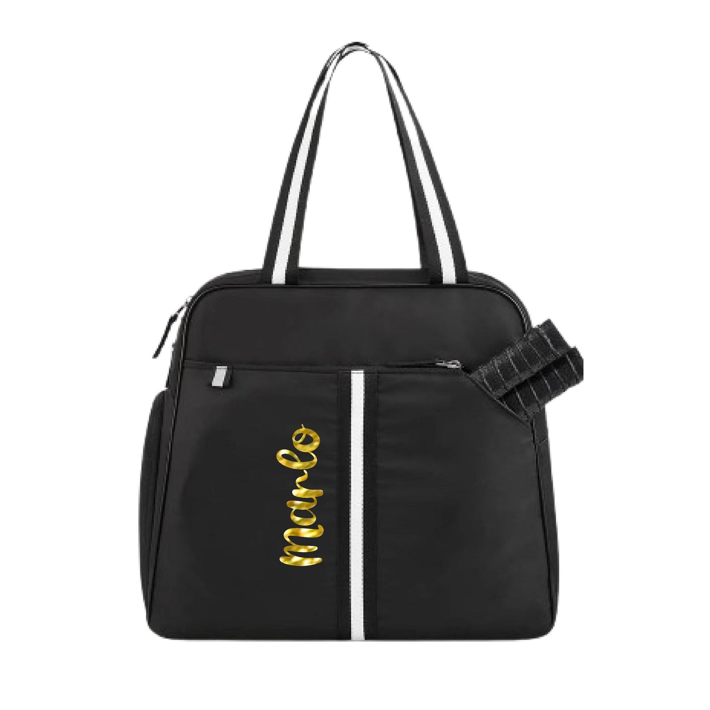 "Oxford" Black Pickleball Bag (Free Personalization) | Pickleball Sports Bag | Medium Size Court Bag