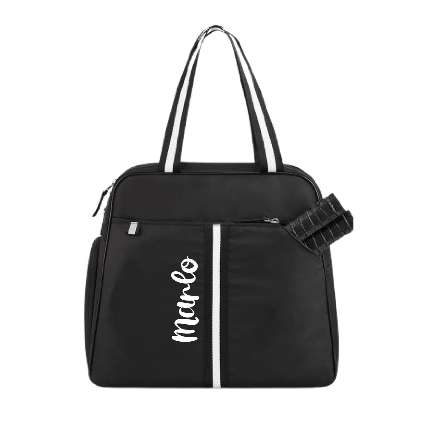 "Oxford" Black Pickleball Bag (Free Personalization) | Pickleball Sports Bag | Medium Size Court Bag