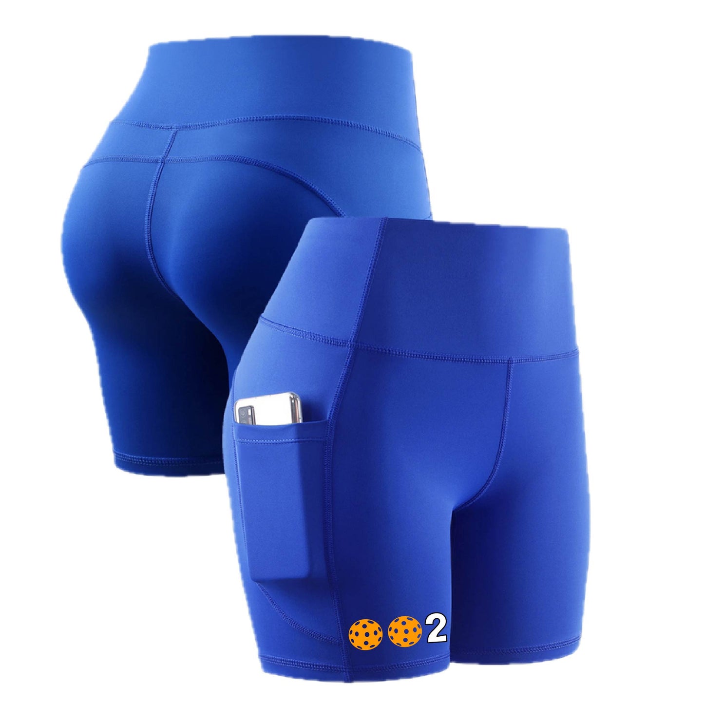 002 (10 Custom Pickleball Colors) | Women's Professional Athletic Compression Shorts | 85/15 Polyester/Spandex