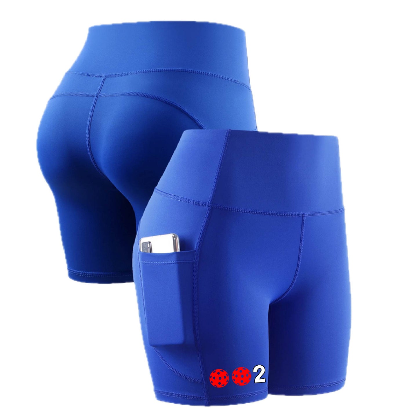 002 (10 Custom Pickleball Colors) | Women's Professional Athletic Compression Shorts | 85/15 Polyester/Spandex