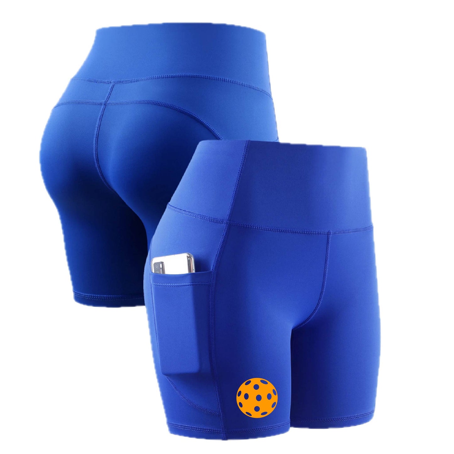 Pickleball (10 Custom Pickleball Colors) | Women's Professional Athletic Compression Shorts | 85/15 Polyester/Spandex