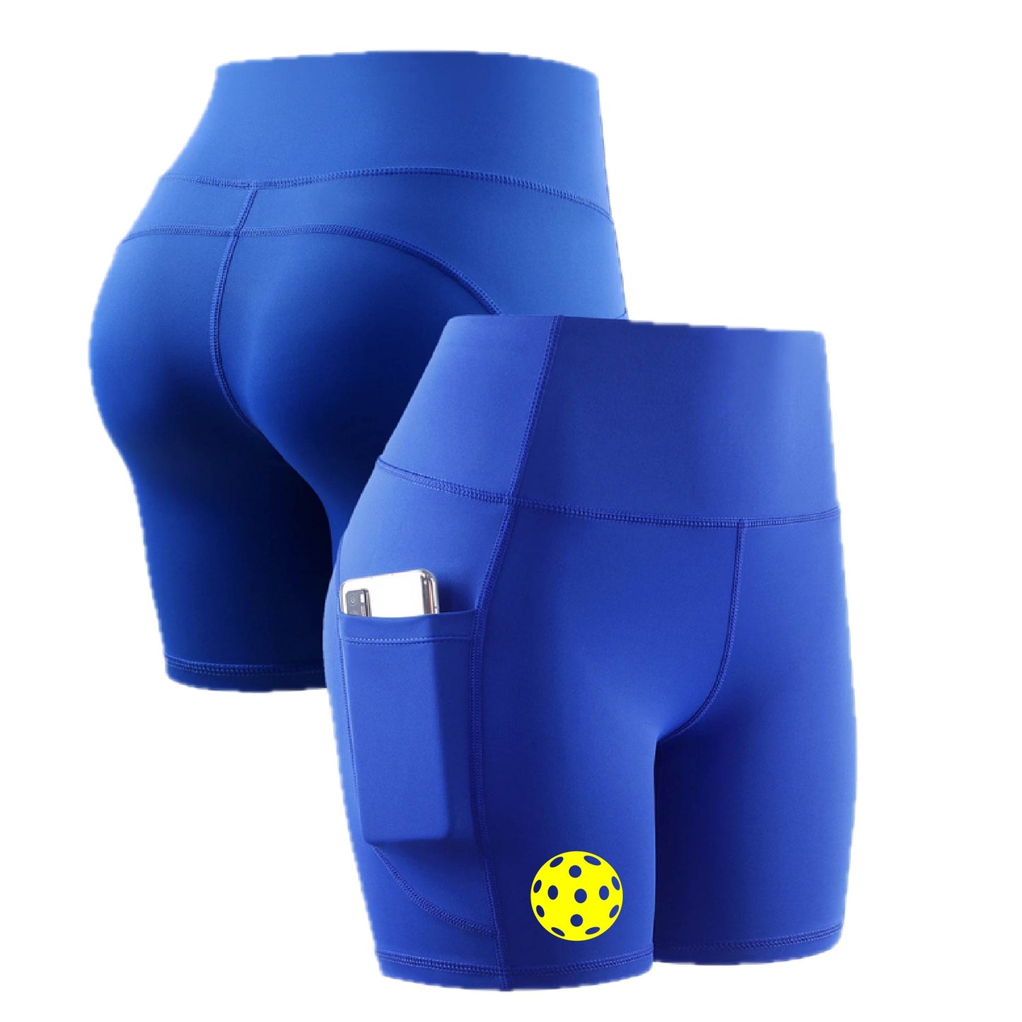 Pickleball (10 Custom Pickleball Colors) | Women's Professional Athletic Compression Shorts | 85/15 Polyester/Spandex