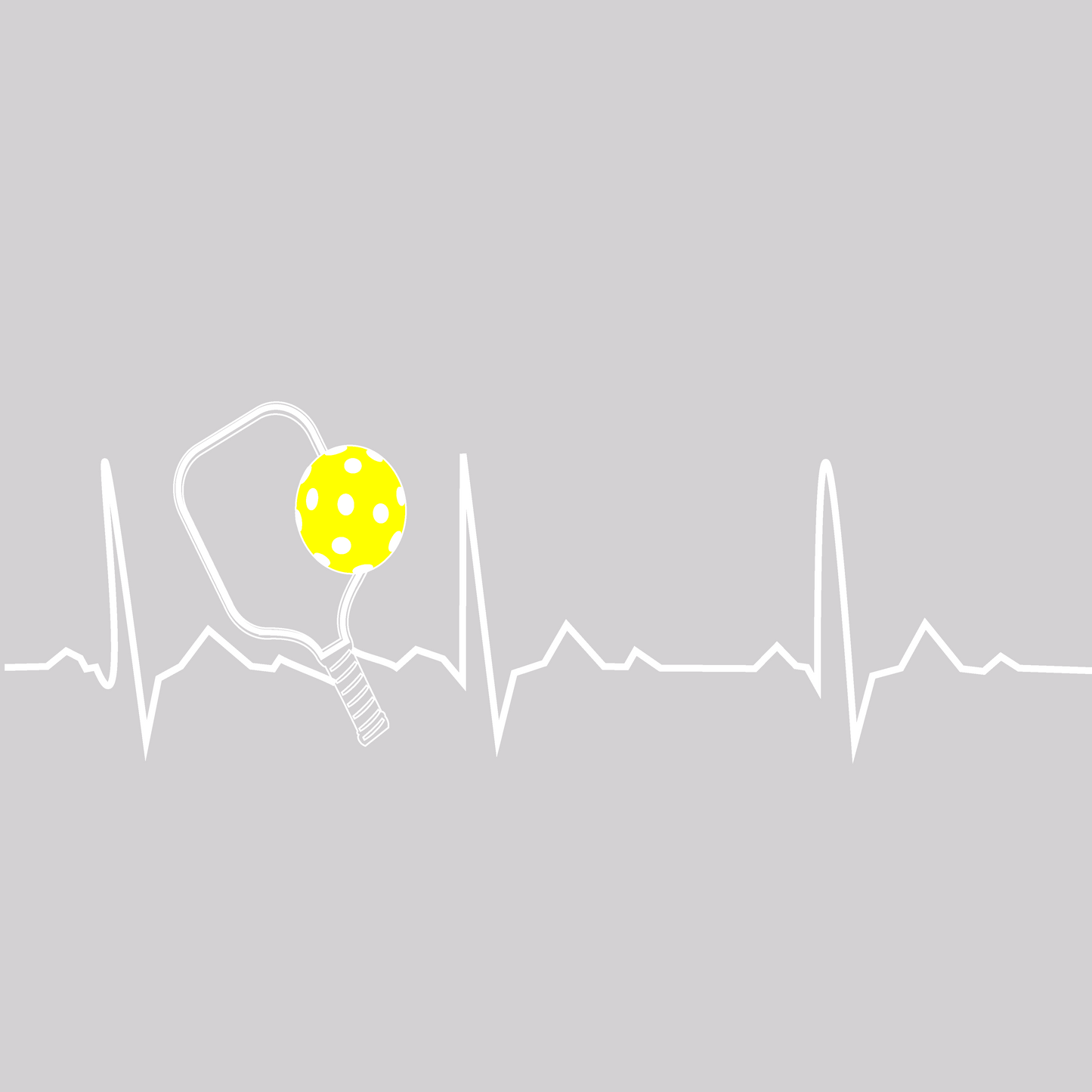 Pickleball Heartbeat EKG | Pickleball Car Decal And Pickleball Sticker