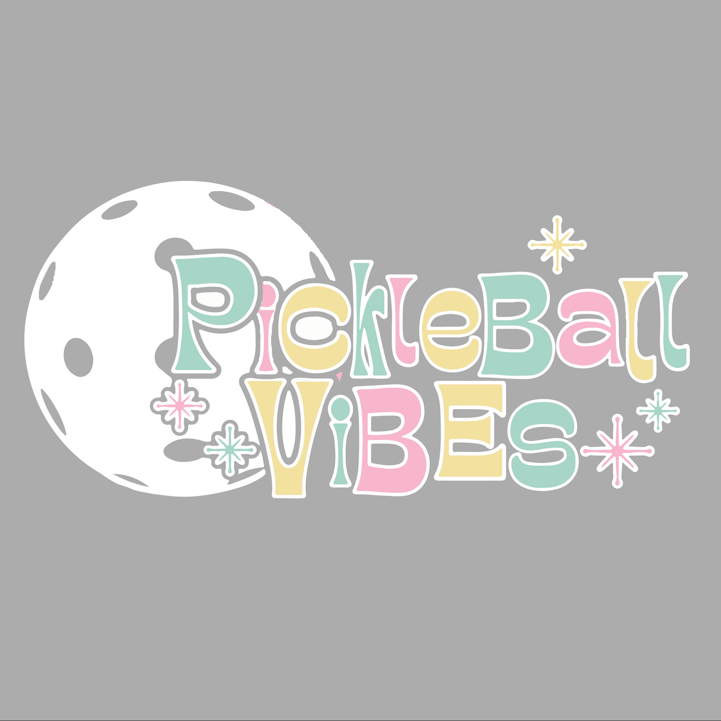 Pickleball Vibes | Women’s Short Sleeve Crewneck Pickleball Shirts | 100% Polyester