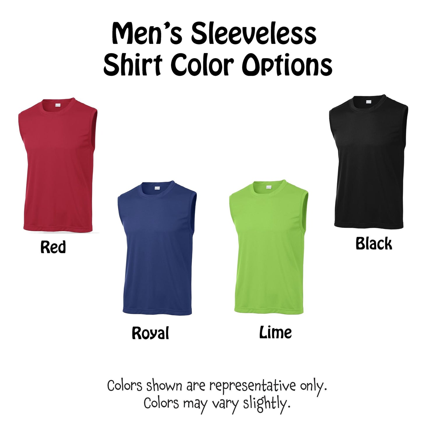 Park City Pickleball Club (Red Words) Custom | Men's Sleeveess Atheletic Performance T-Shirt | 100% Polyester