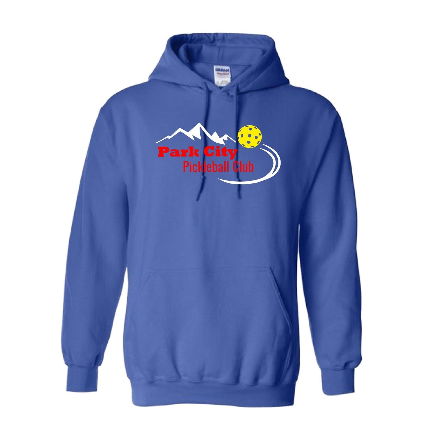 Park City Pickleball Club (Red Words) | Unisex Hoodie Pickleball Sweatshirt | 50% Cotton 50% Polyester