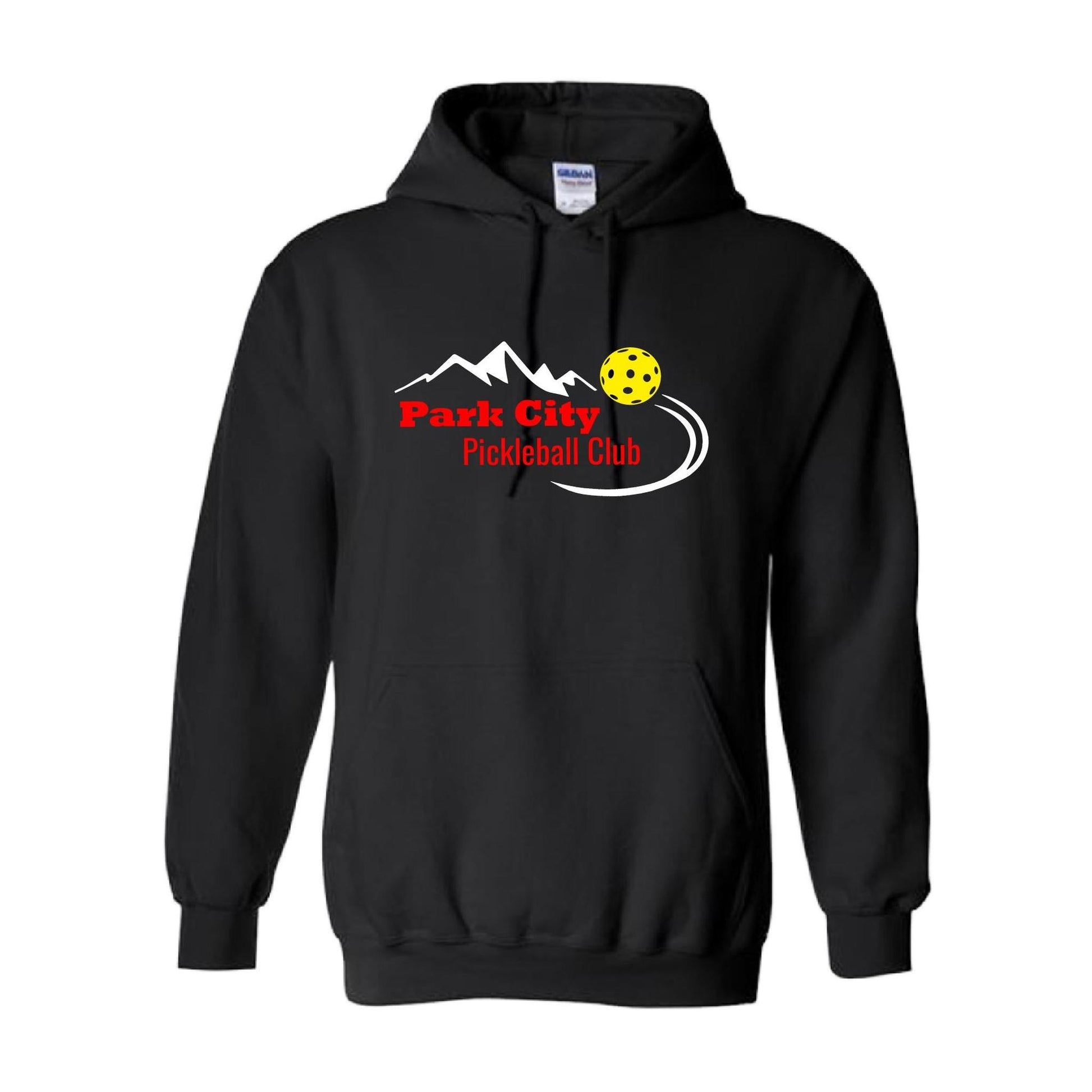 Park City Pickleball Club (Red Words) | Unisex Hoodie Pickleball Sweatshirt | 50% Cotton 50% Polyester