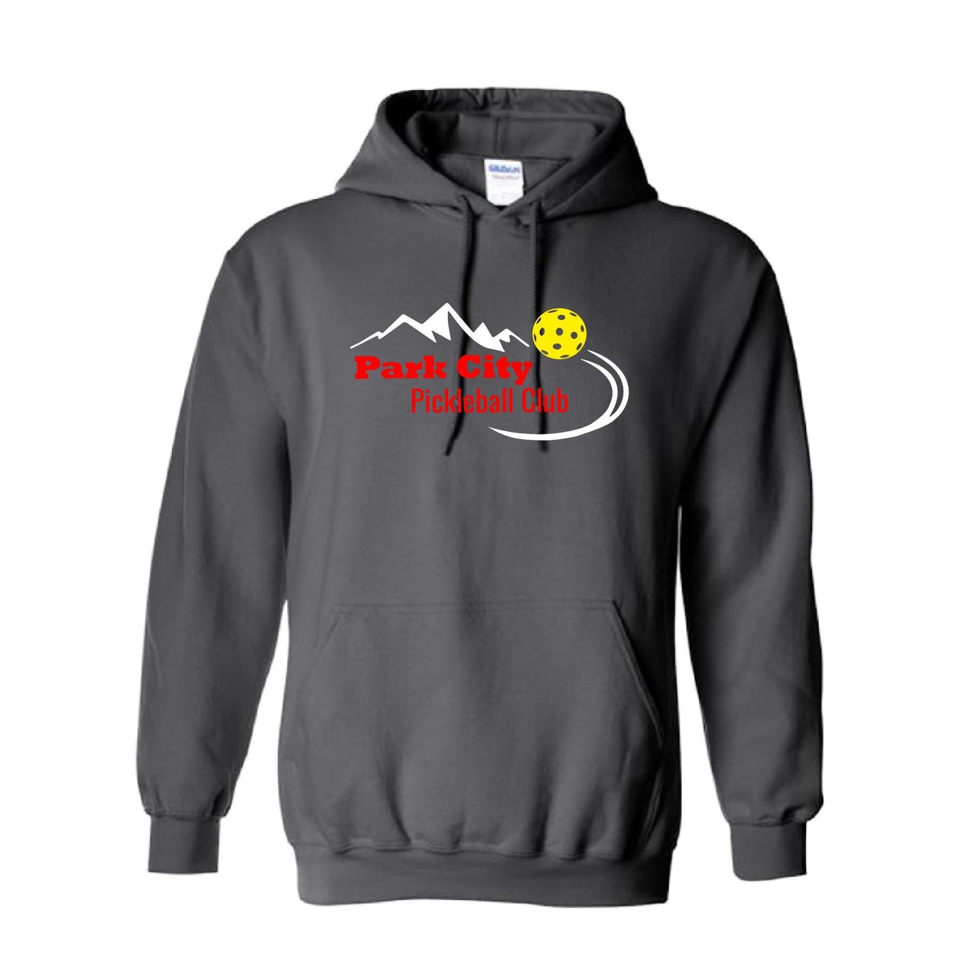 Park City Pickleball Club (Red Words) | Unisex Hoodie Pickleball Sweatshirt | 50% Cotton 50% Polyester