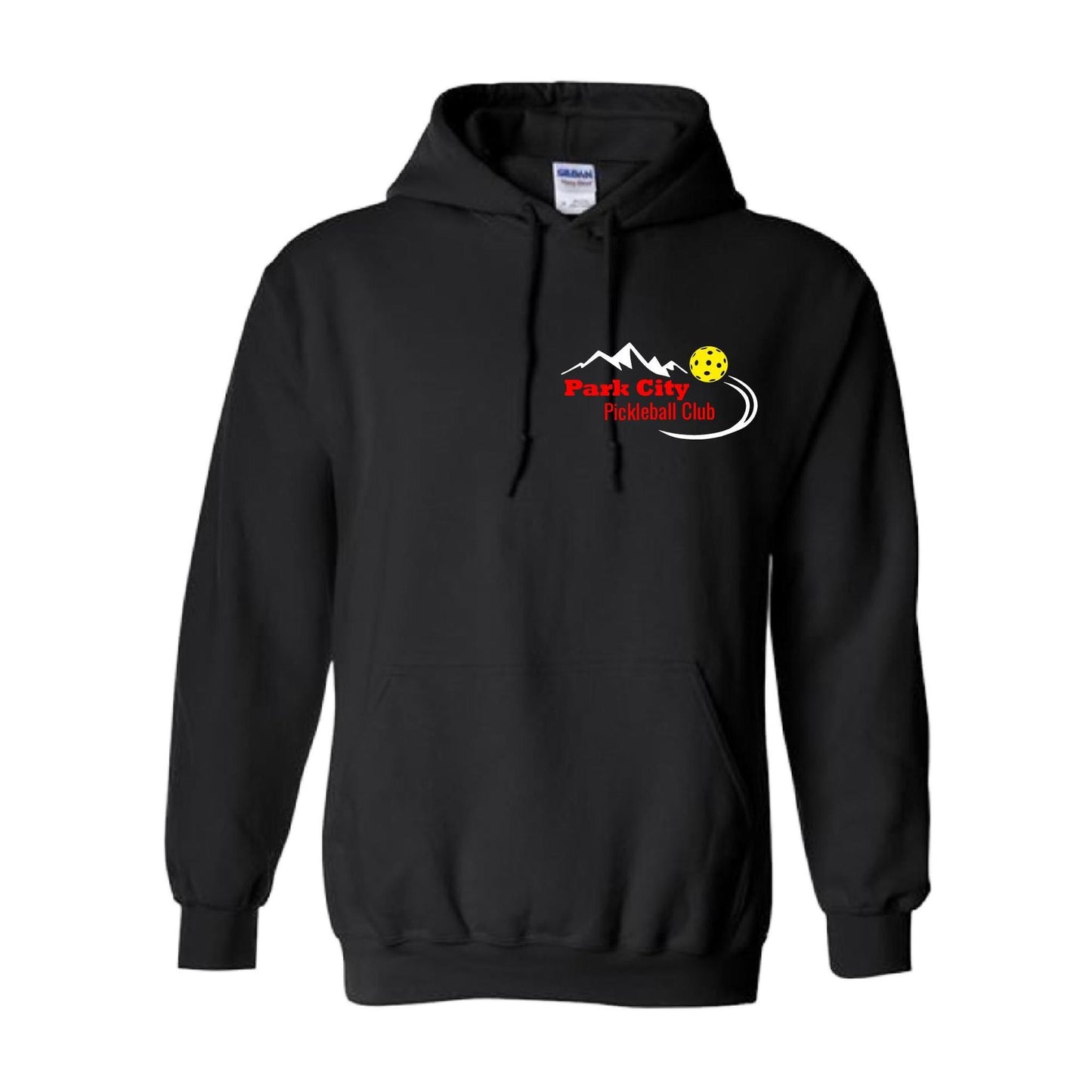 Park City Pickleball Club (Red Words) | Unisex Hoodie Pickleball Sweatshirt | 50% Cotton 50% Polyester