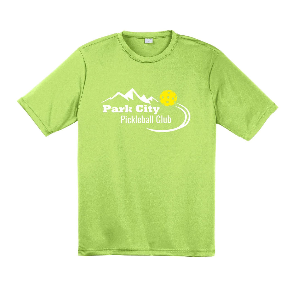 Park City Pickleball Club (White Words) Custom | Men's Short Sleeve Atheletic Performance T-Shirt | 100% Polyester