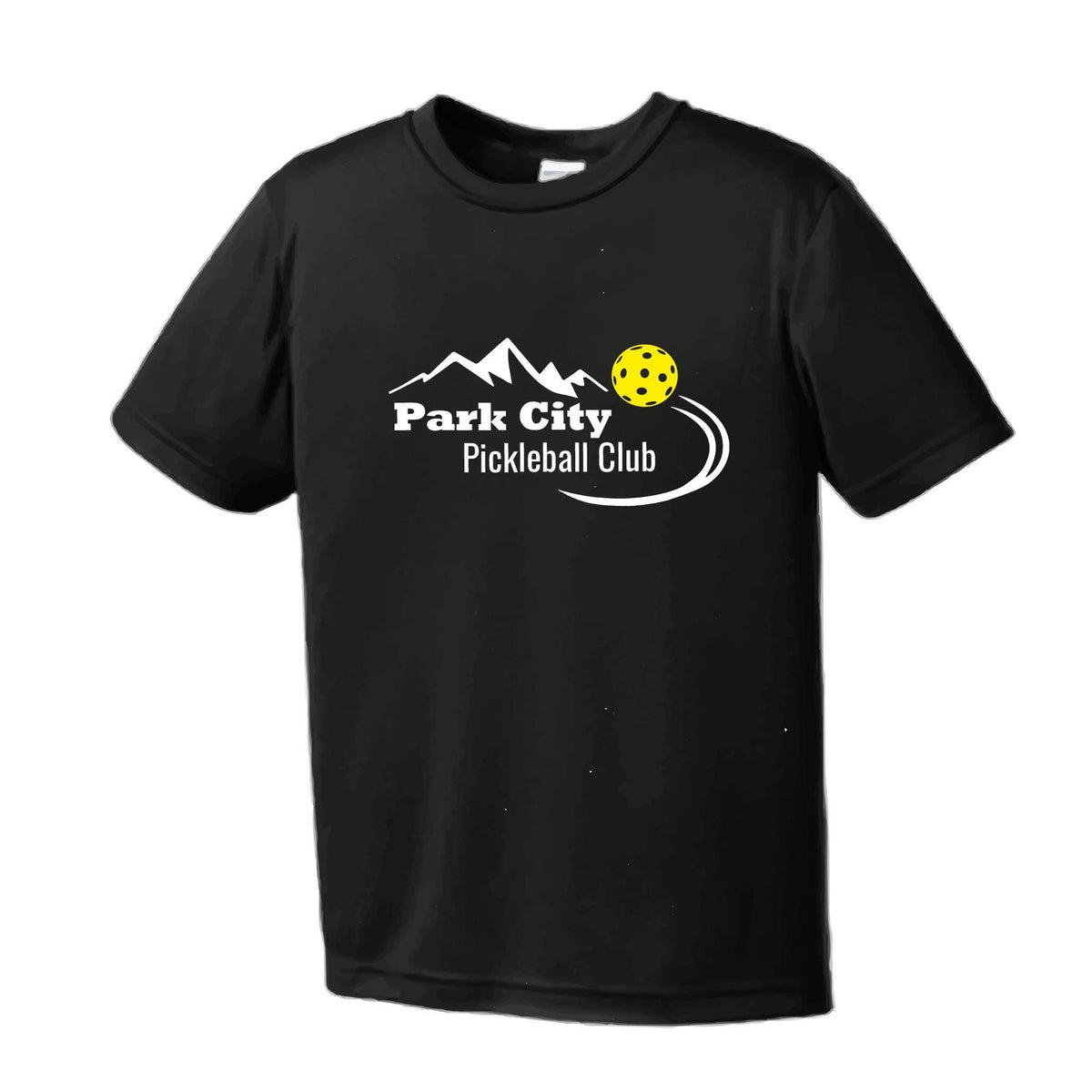 Park City Pickleball Club (White Words) Custom | Men's Short Sleeve Atheletic Performance T-Shirt | 100% Polyester