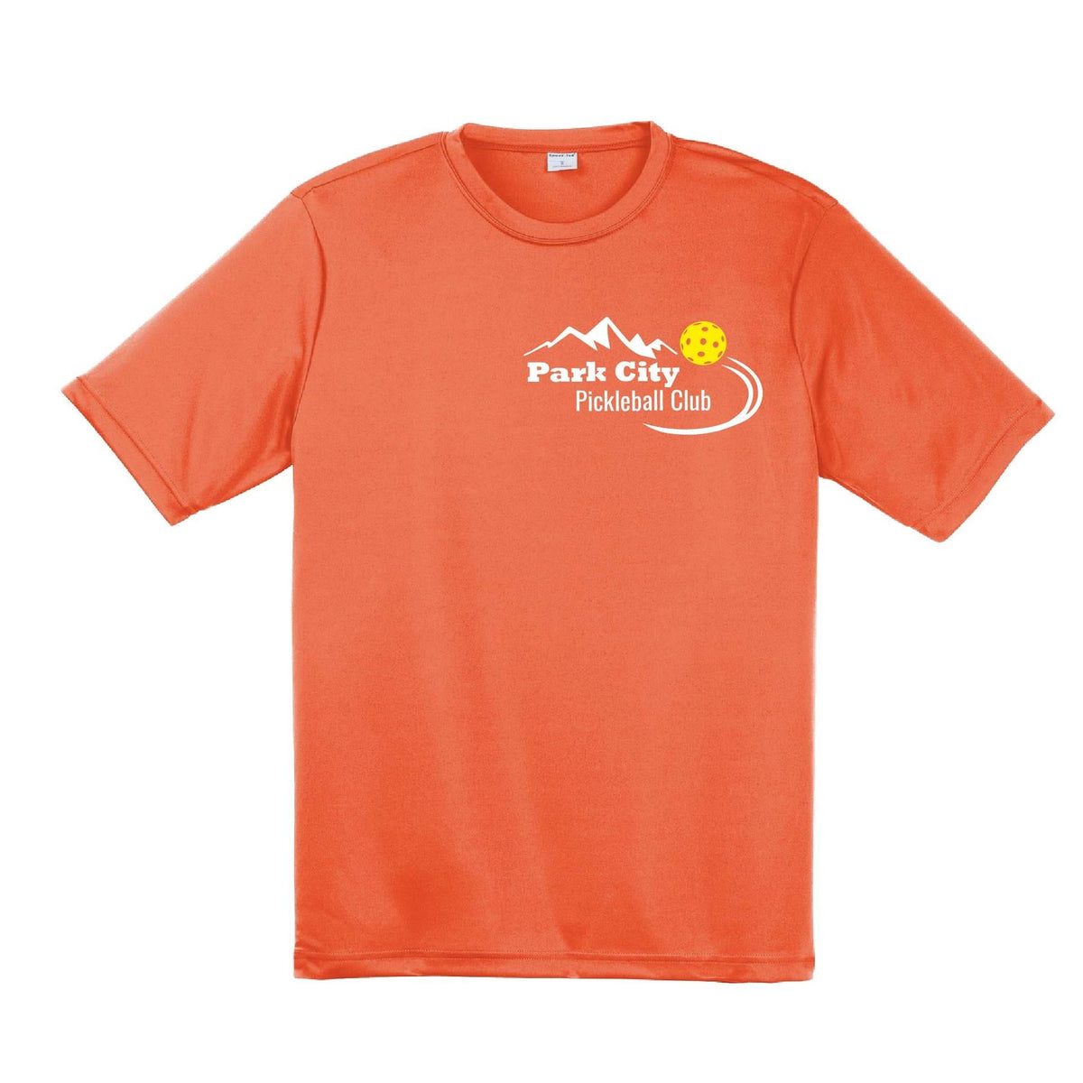 Park City Pickleball Club (White Words) Custom | Men's Short Sleeve Atheletic Performance T-Shirt | 100% Polyester