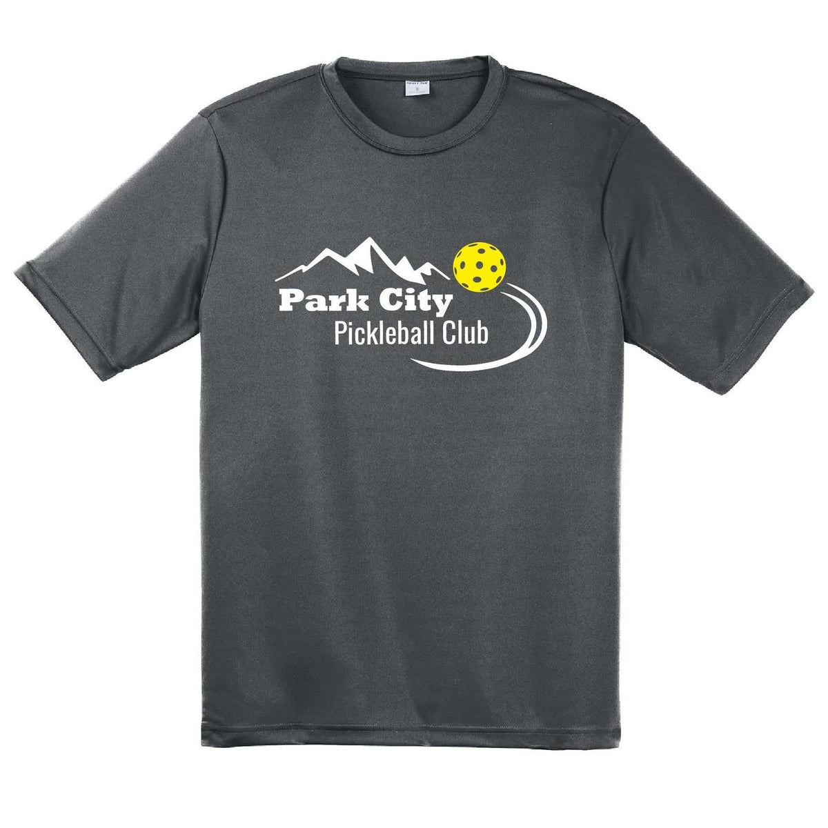 Park City Pickleball Club (White Words) Custom | Men's Short Sleeve Atheletic Performance T-Shirt | 100% Polyester