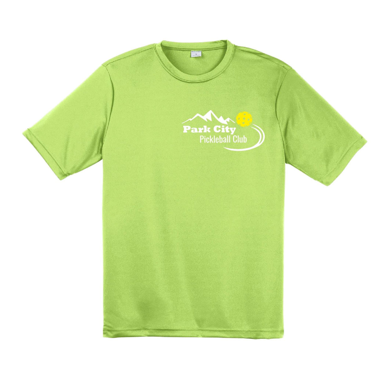 Park City Pickleball Club (White Words) Custom | Men's Short Sleeve Atheletic Performance T-Shirt | 100% Polyester