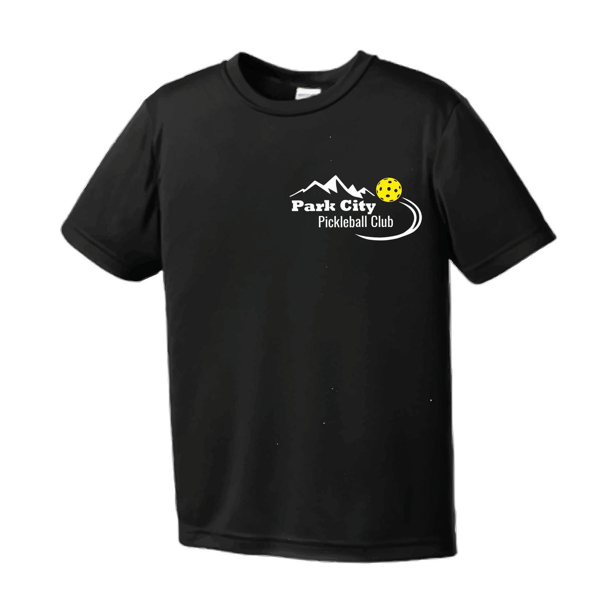 Park City Pickleball Club (White Words) Custom | Men's Short Sleeve Atheletic Performance T-Shirt | 100% Polyester