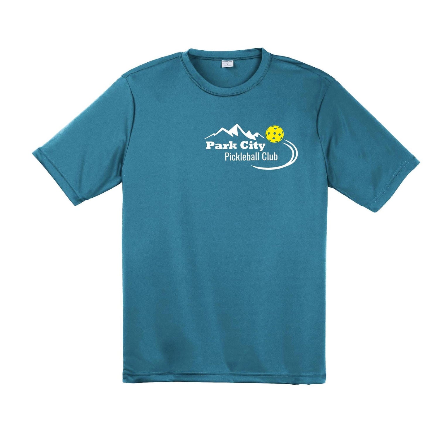 Park City Pickleball Club (White Words) Customizable | Men's Short Sleeve Atheletic Performance T-Shirt | 100% Polyester