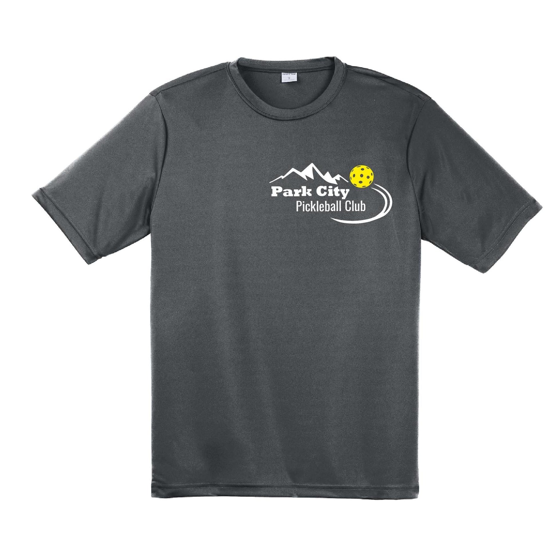 Park City Pickleball Club (White Words) Customizable | Men's Short Sleeve Atheletic Performance T-Shirt | 100% Polyester