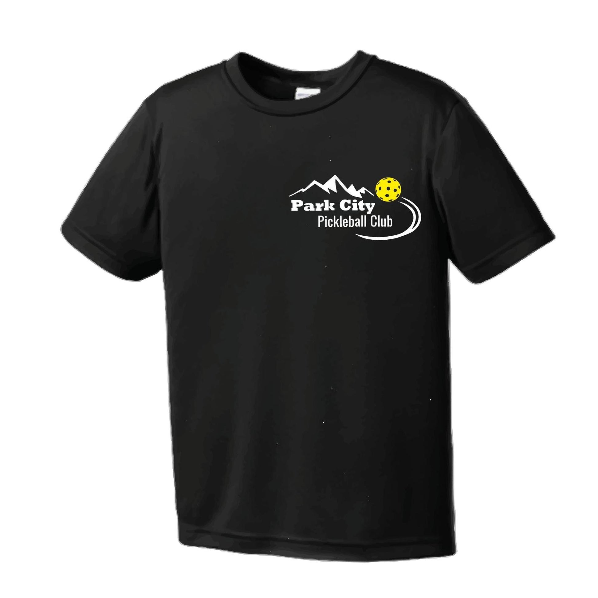 Park City Pickleball Club (White Words) Customizable | Men's Short Sleeve Atheletic Performance T-Shirt | 100% Polyester