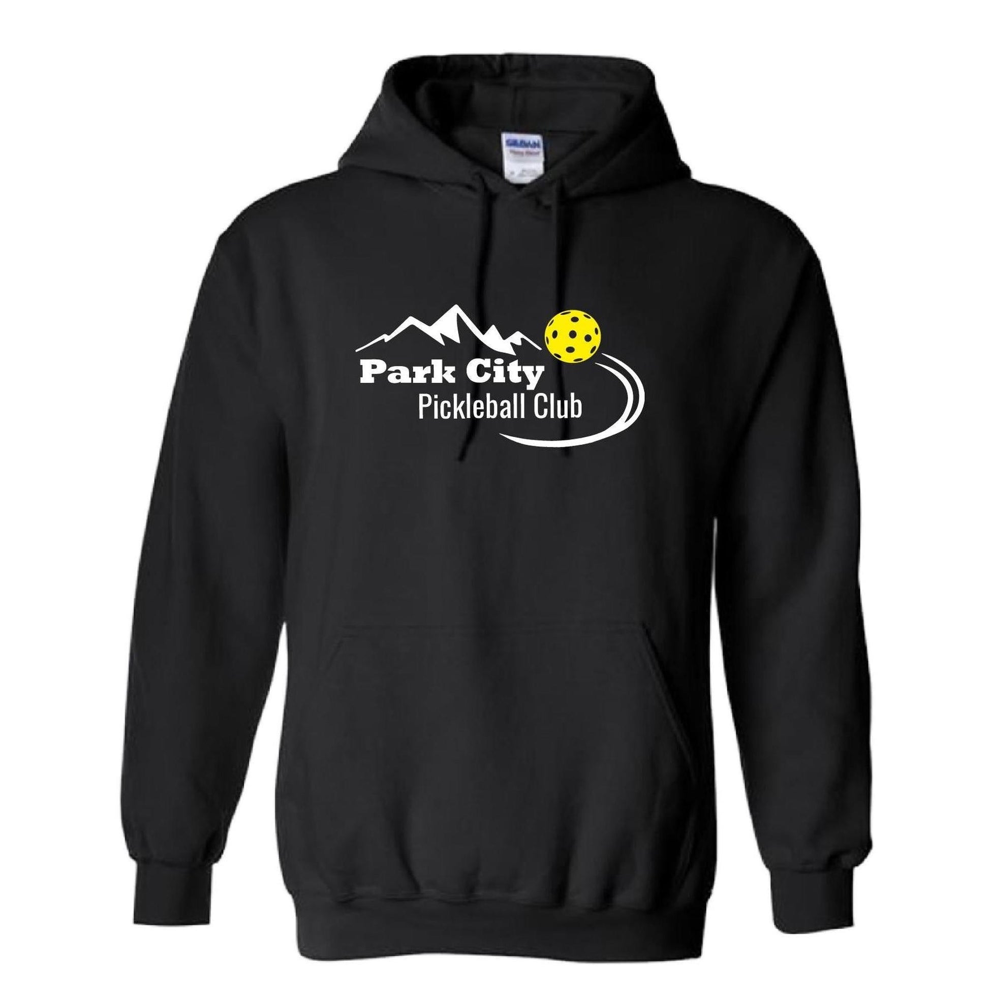 Park City Pickleball Club (White Words) | Unisex Hoodie Pickleball Sweatshirt | 50% Cotton 50% Polyester