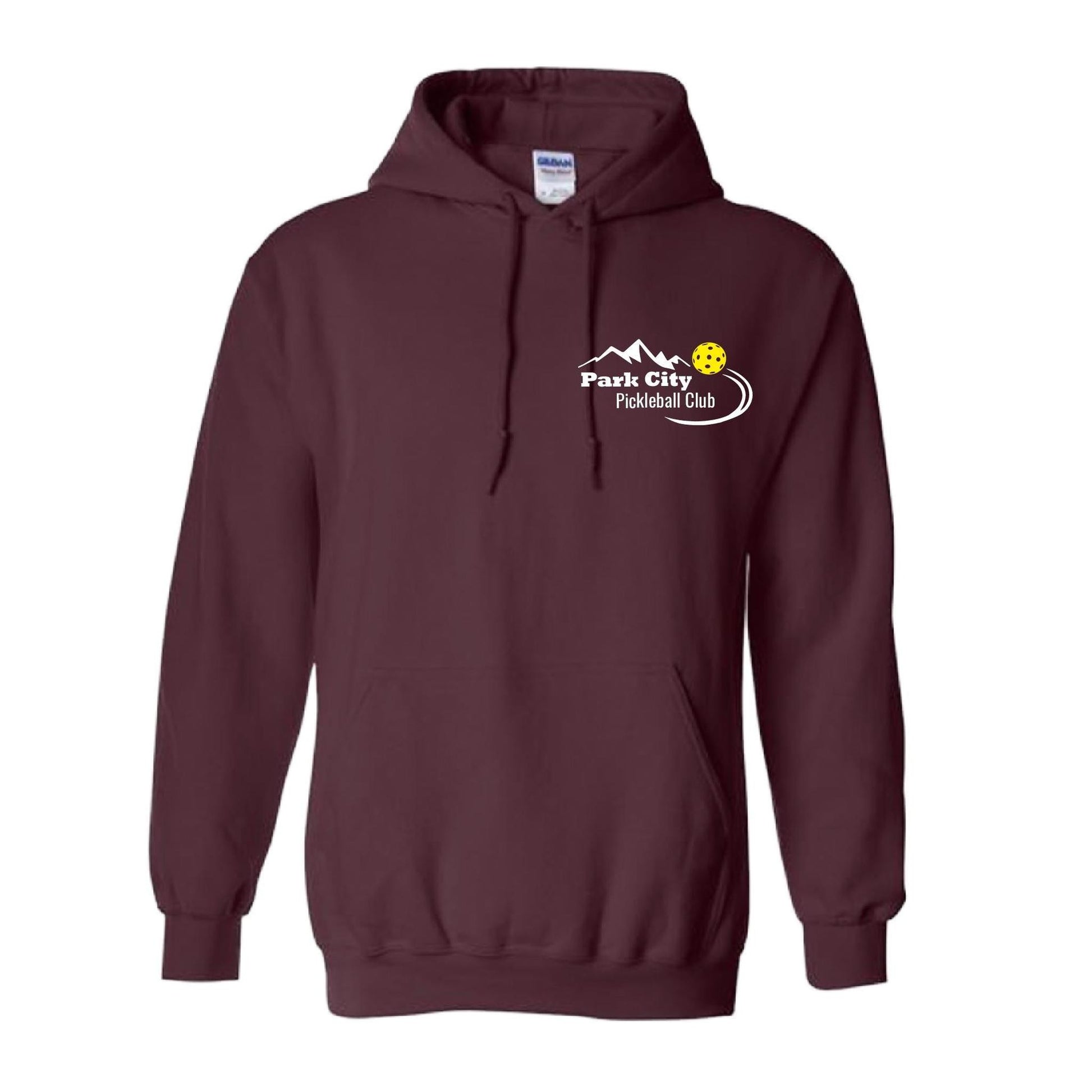 Park City Pickleball Club (White Words) | Unisex Hoodie Pickleball Sweatshirt | 50% Cotton 50% Polyester