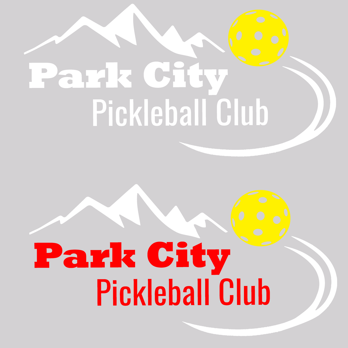 Park City Pickleball Club (White Words) Customizable | Men's Long Sleeve Athletic Shirt | 100% Polyester