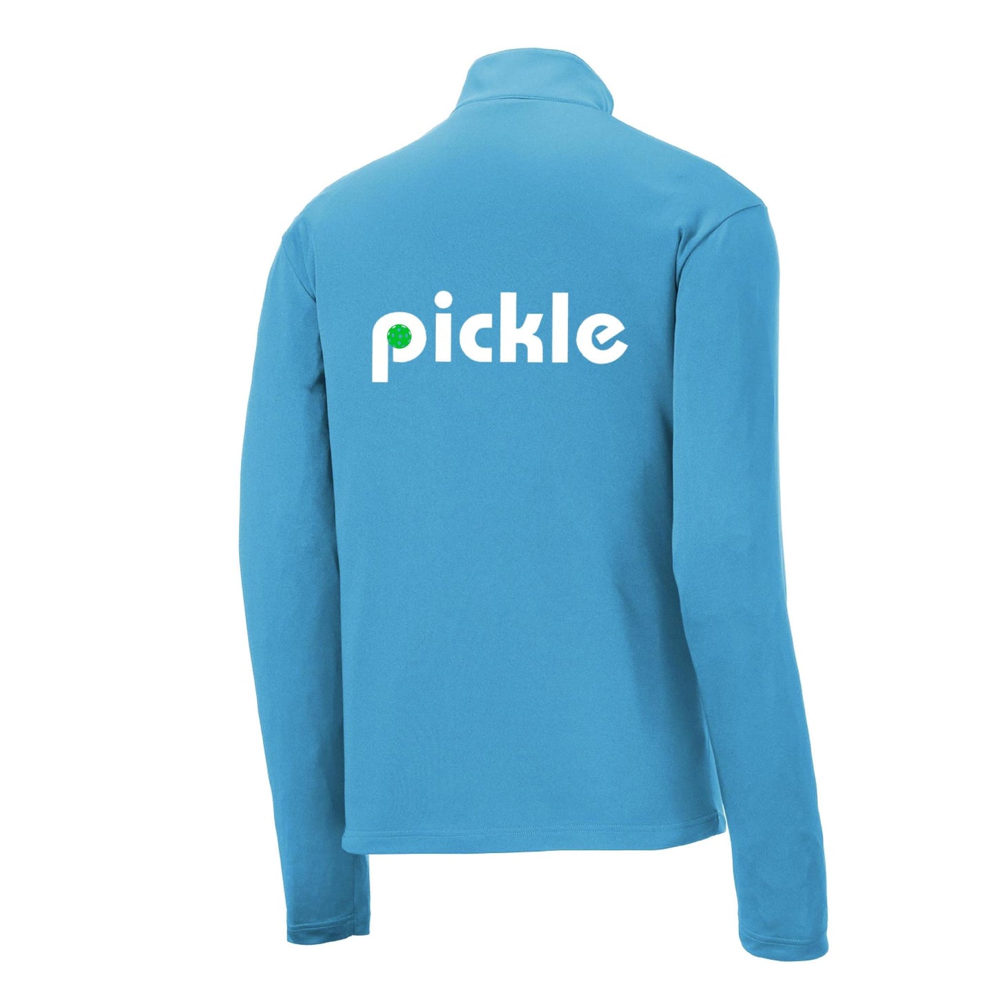 Pickle (Custom) | Men's 1/4 Zip Long Sleeve Pullover Athletic Performance Shirt | 100% Polyester
