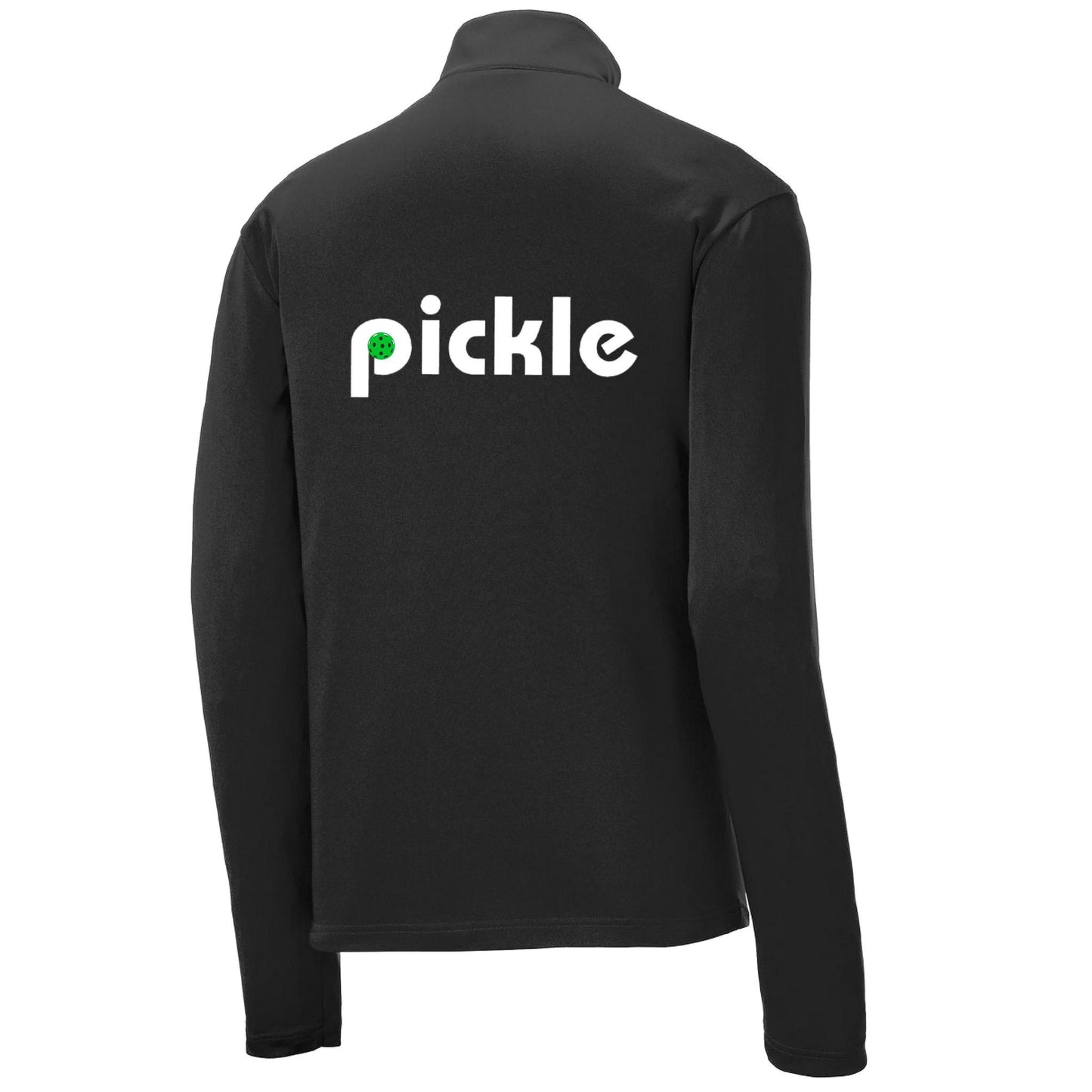 Pickle (Custom) | Men's 1/4 Zip Long Sleeve Pullover Athletic Performance Shirt | 100% Polyester