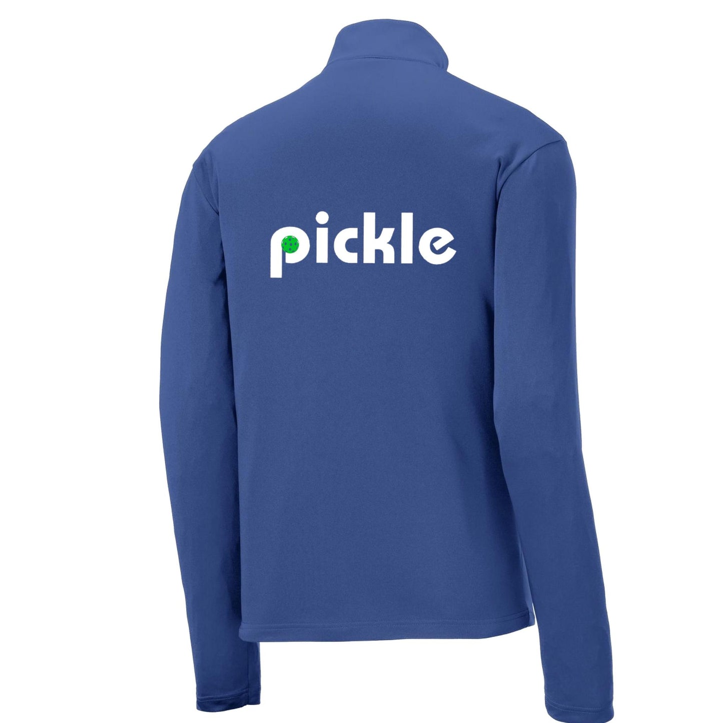 Pickle (Custom) | Men's 1/4 Zip Long Sleeve Pullover Athletic Performance Shirt | 100% Polyester