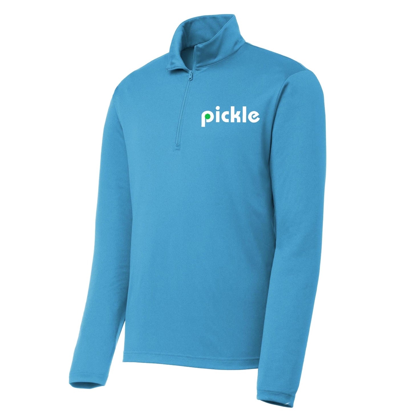 Pickle (Custom) | Men's 1/4 Zip Long Sleeve Pullover Athletic Performance Shirt | 100% Polyester