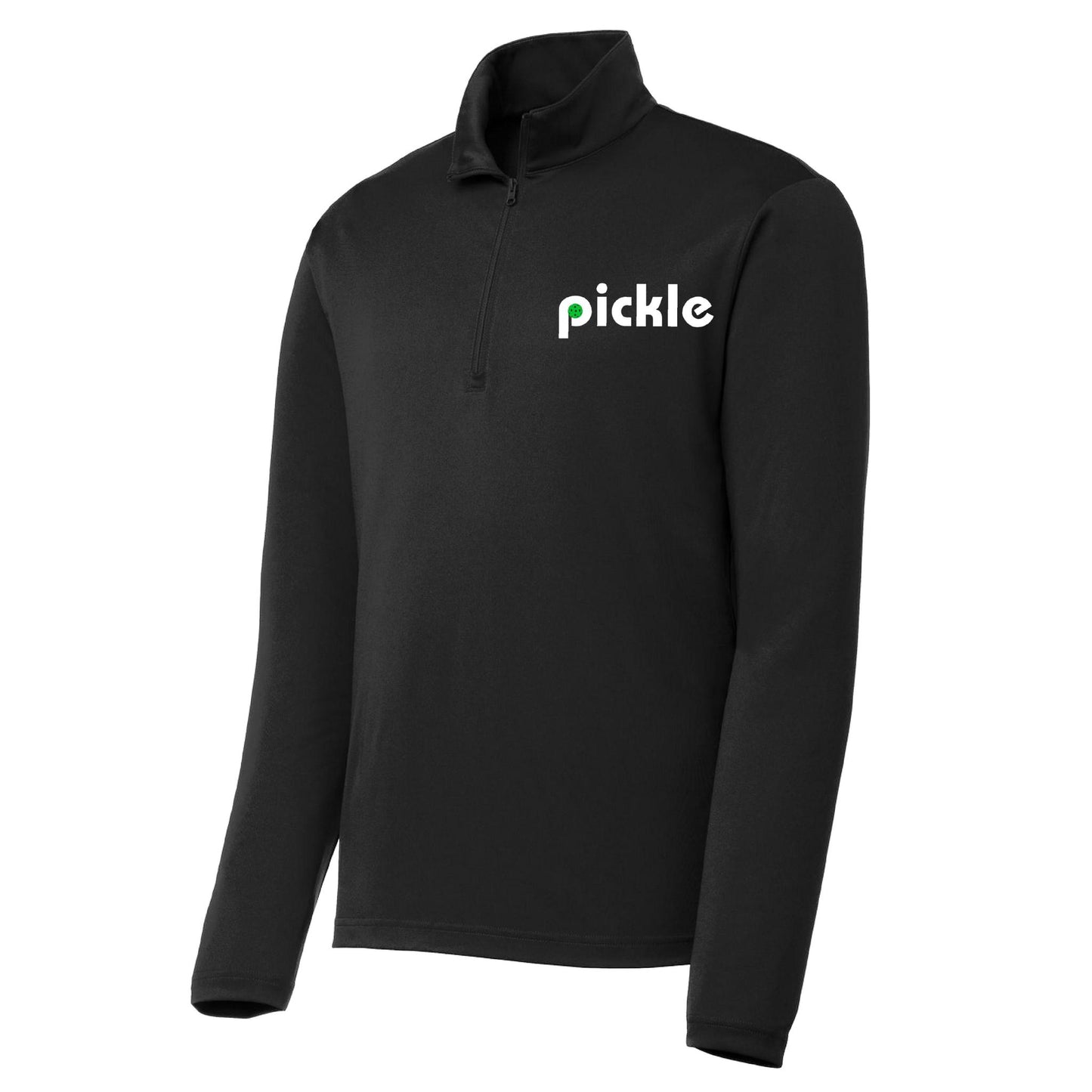 Pickle (Custom) | Men's 1/4 Zip Long Sleeve Pullover Athletic Performance Shirt | 100% Polyester