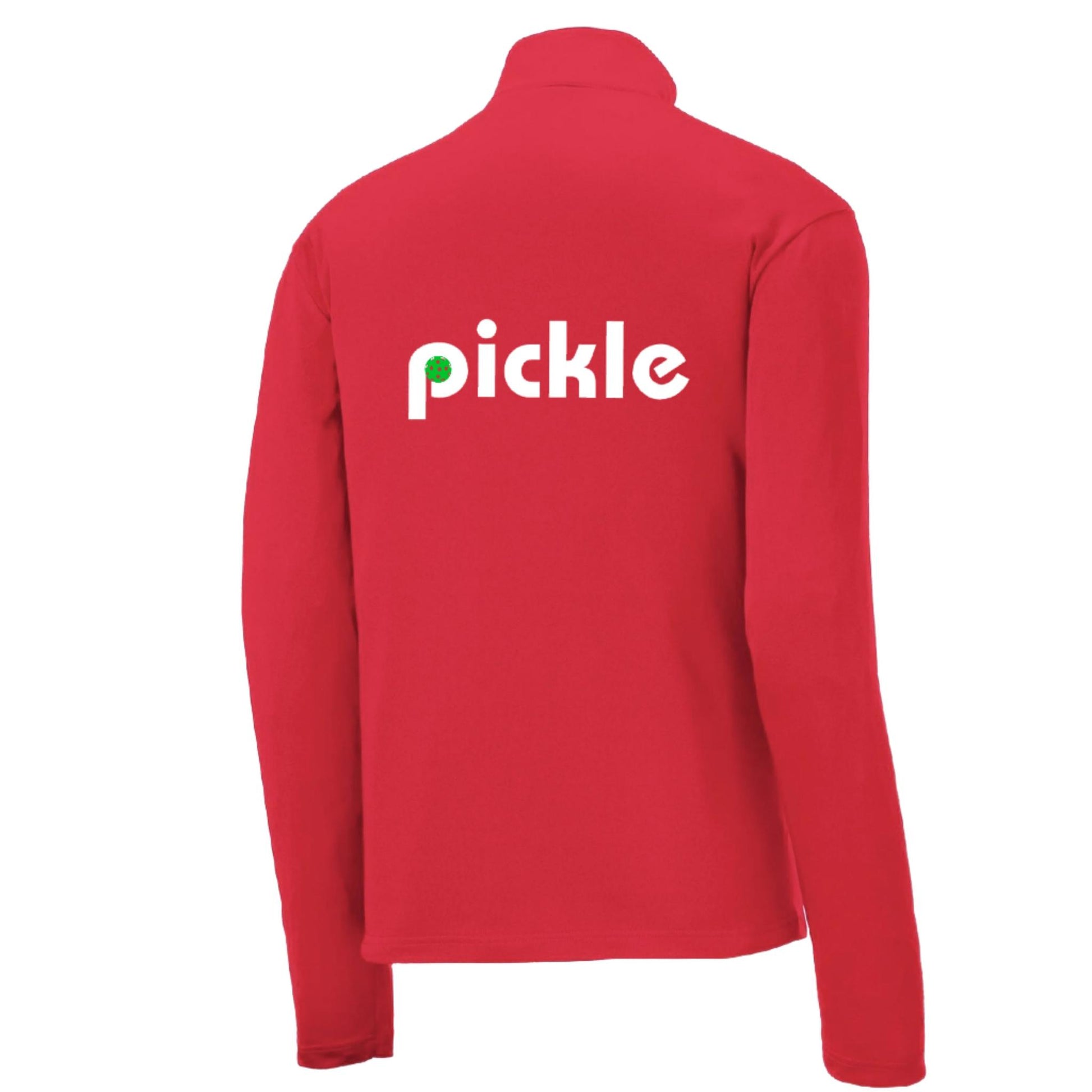 Pickle (Custom) | Men's 1/4 Zip Long Sleeve Pullover Athletic Performance Shirt | 100% Polyester