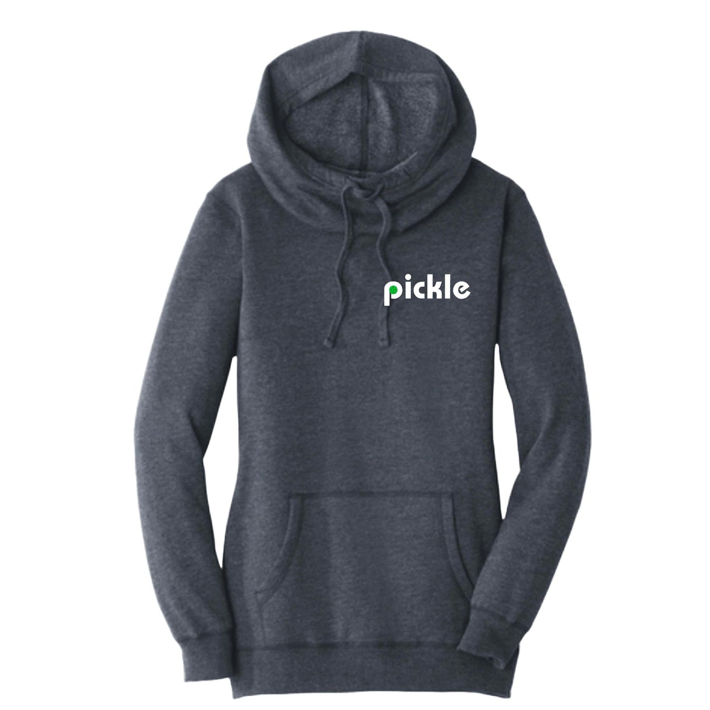Pickle (Custom) | Women’s Cowl-Neck Hoodie Pickleball Sweatshirt | 55% Cotton 45% Poly Fleece