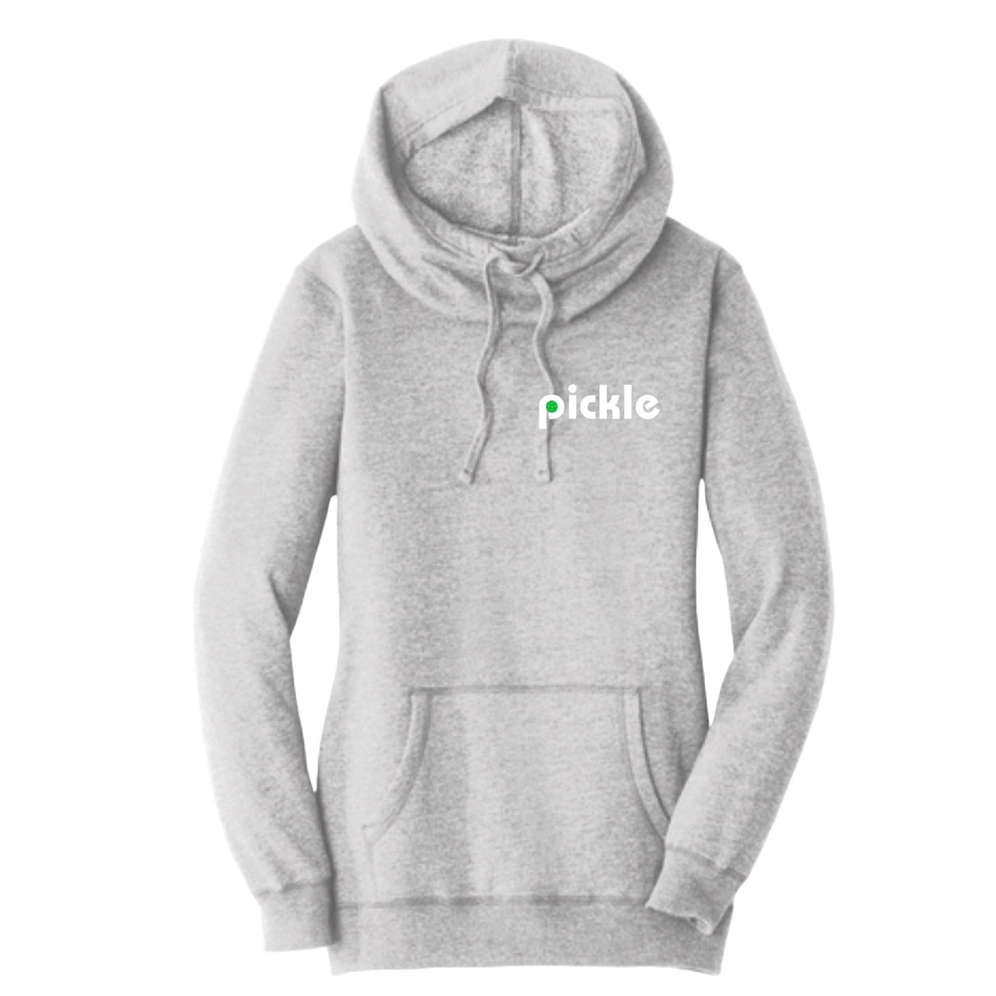 Pickle (Custom) | Women’s Cowl-Neck Hoodie Pickleball Sweatshirt | 55% Cotton 45% Poly Fleece