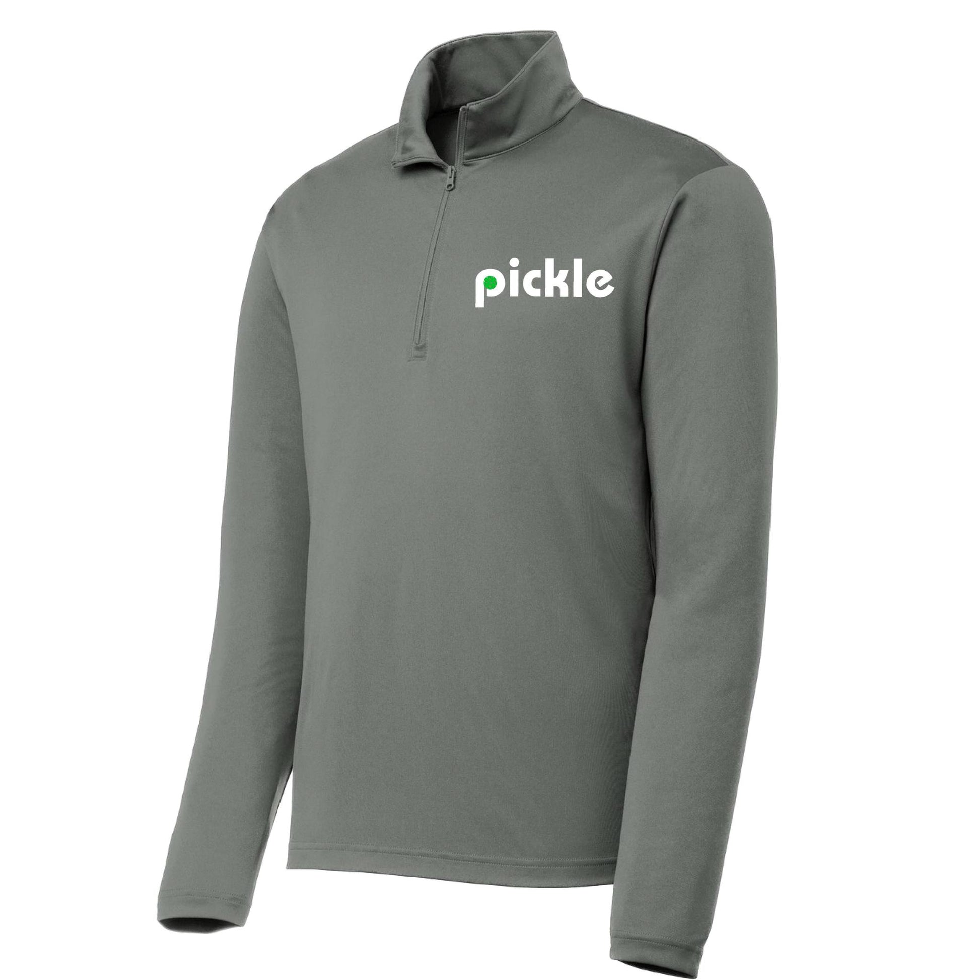 Pickle (Customizable) | Men's 1/4 Zip Long Sleeve Pullover Athletic Performance Shirt | 100% Polyester