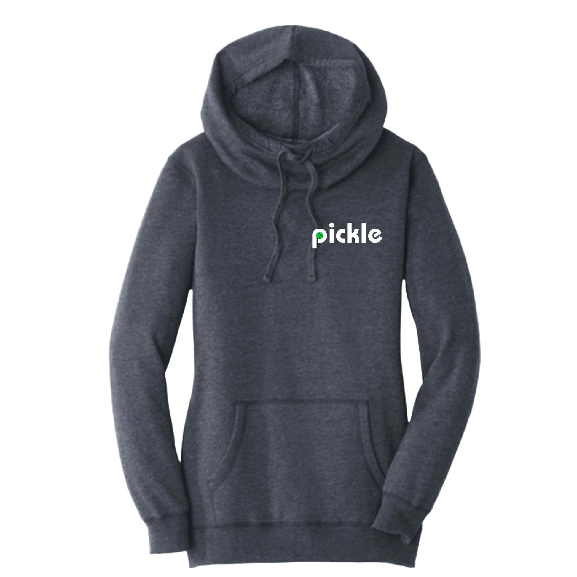 Pickle (Customizable) | Women’s Cowl-Neck Hoodie Pickleball Sweatshirt | 55% Cotton 45% Poly Fleece