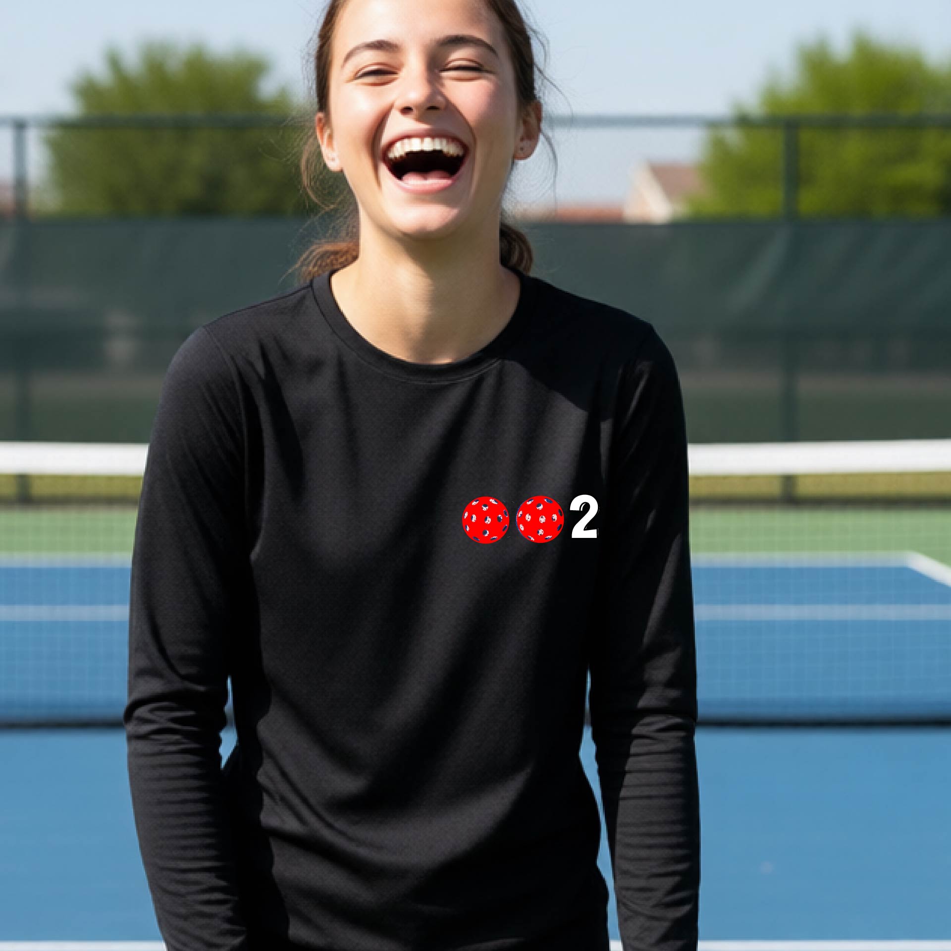 Kids Pickleball Shirt – Youth Athletic Tee for Young Players-Custom 10 Pickleball Colors-Long-Sleeve