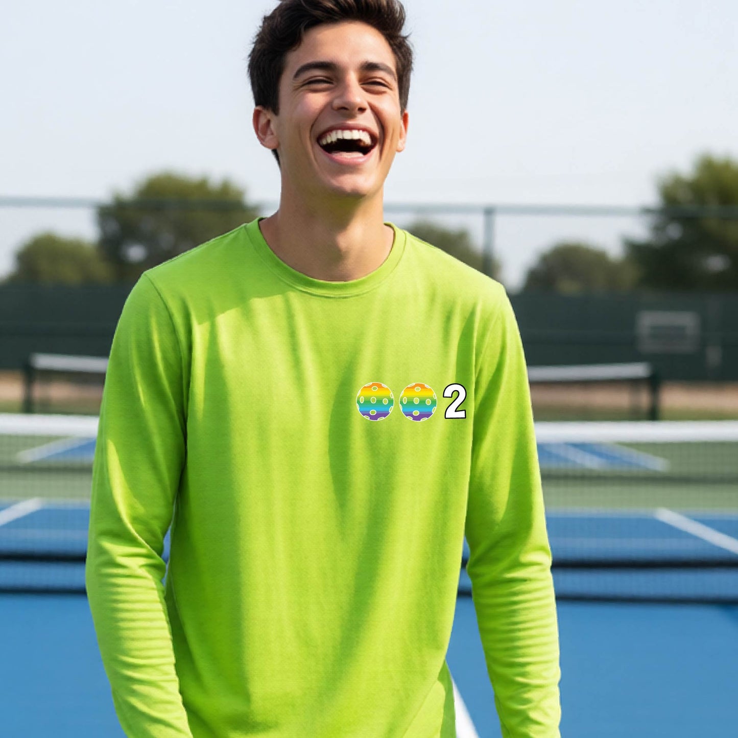 Kids Pickleball Shirt – Youth Athletic Tee for Young Players-Custom 10 Pickleball Colors-Long-Sleeve