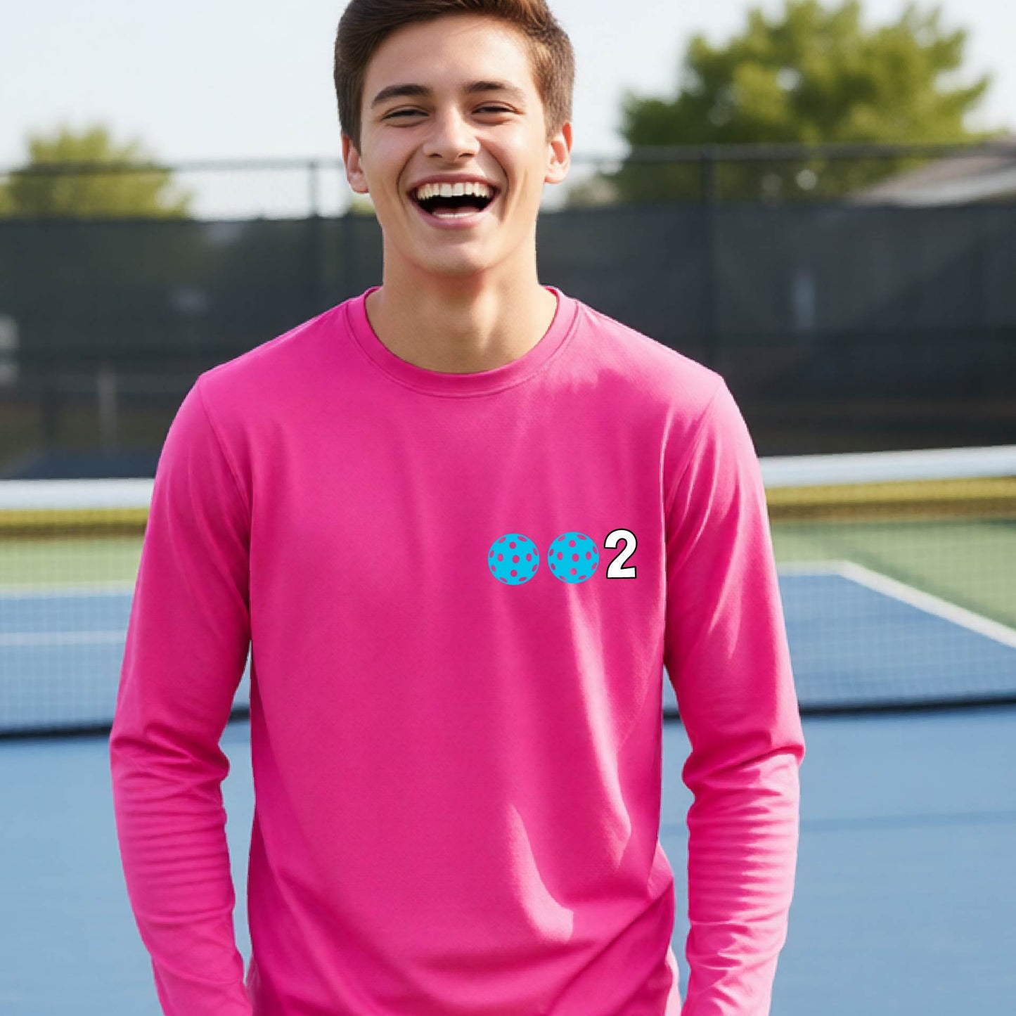 Kids Pickleball Shirt – Youth Athletic Tee for Young Players-Custom 10 Pickleball Colors-Long-Sleeve