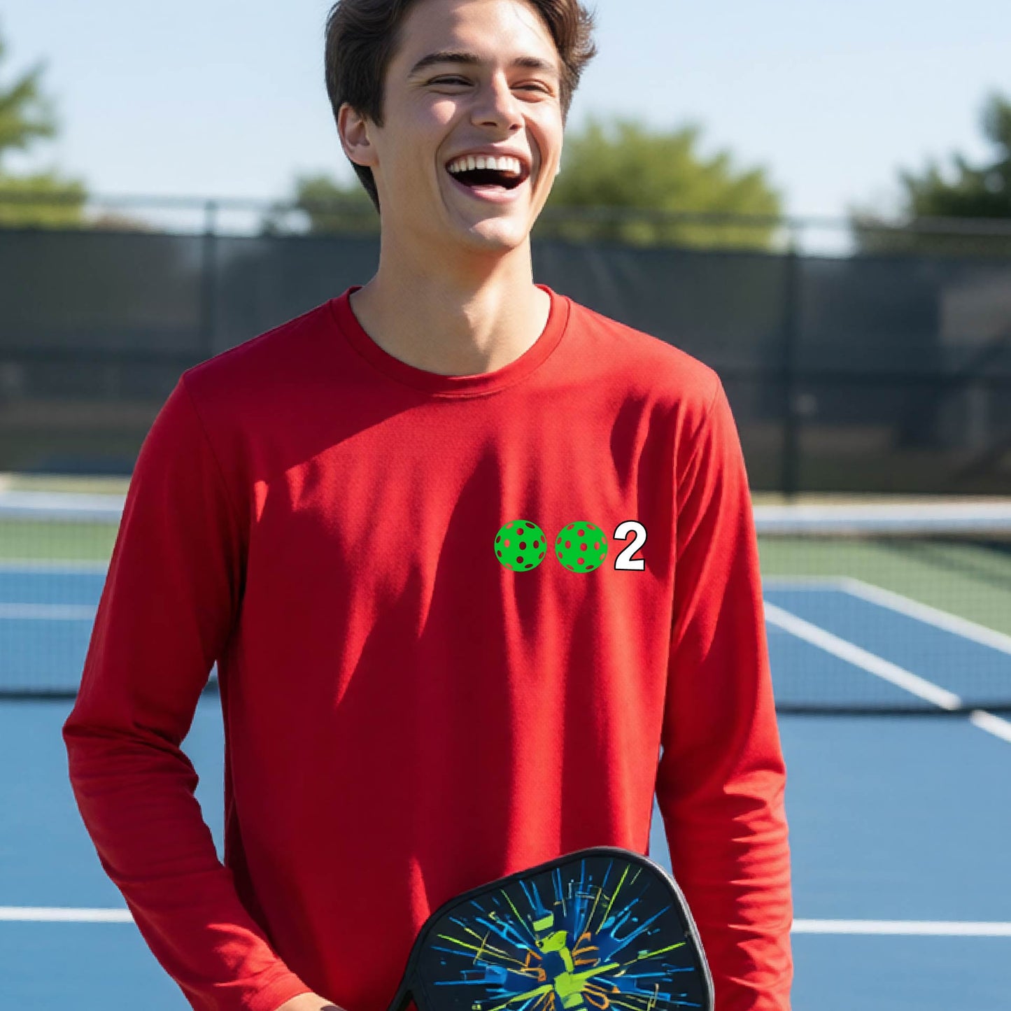 Kids Pickleball Shirt – Youth Athletic Tee for Young Players-Custom 10 Pickleball Colors-Long-Sleeve