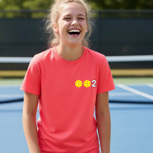 Youth Pickleball Shirt – Kids Athletic Pickleball Apparel 10 Custom Pickleball Colors-Short-Sleeve