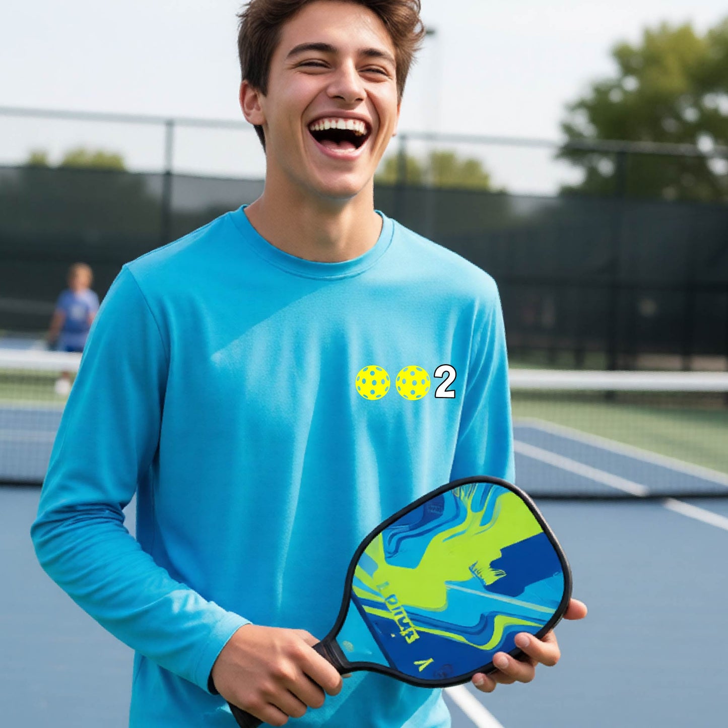 Kids Pickleball Shirt – Youth Athletic Tee for Young Players-Custom 10 Pickleball Colors-Long-Sleeve