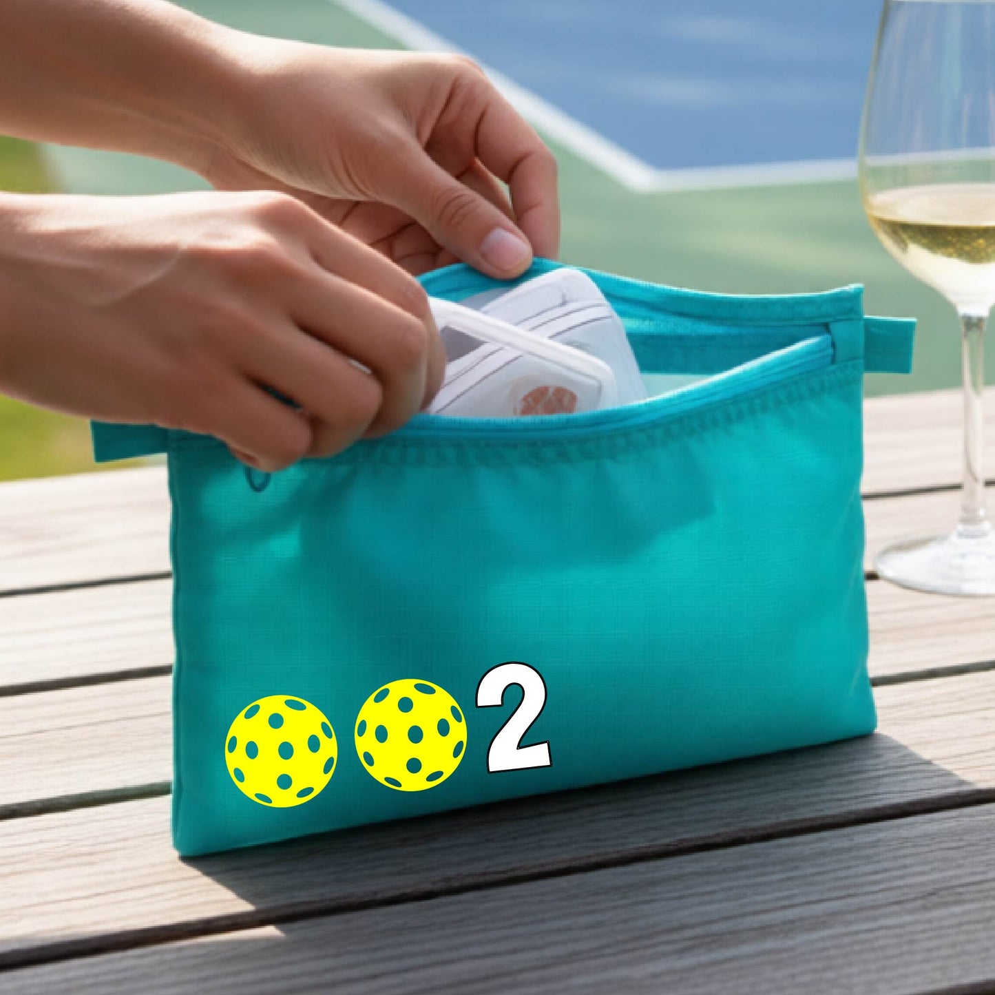 Pickleball Makeup Bag – Cosmetic & Travel Pouch for Players - 10 Custom Pickleball Colors