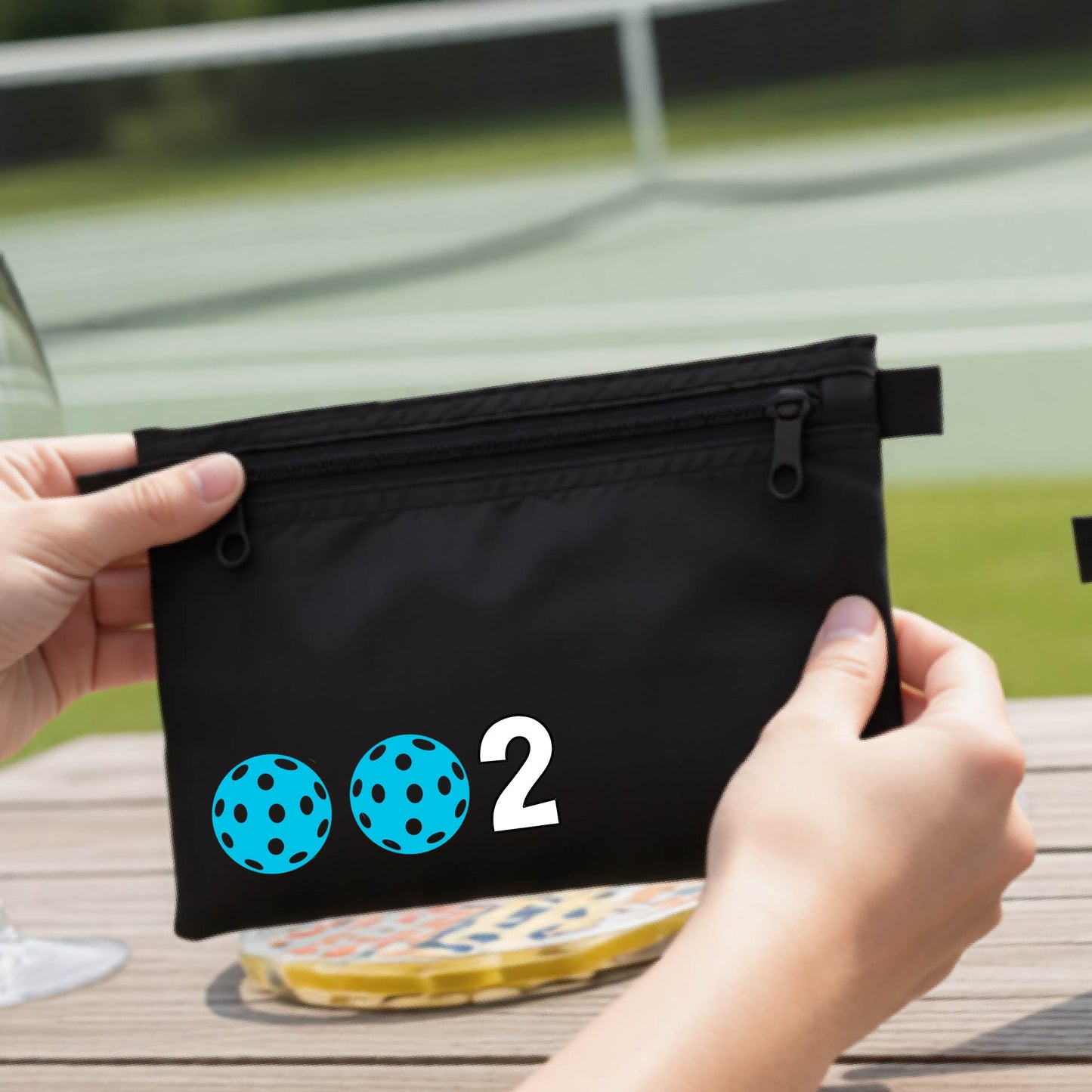 Pickleball Makeup Bag – Cosmetic & Travel Pouch for Players - 10 Custom Pickleball Colors