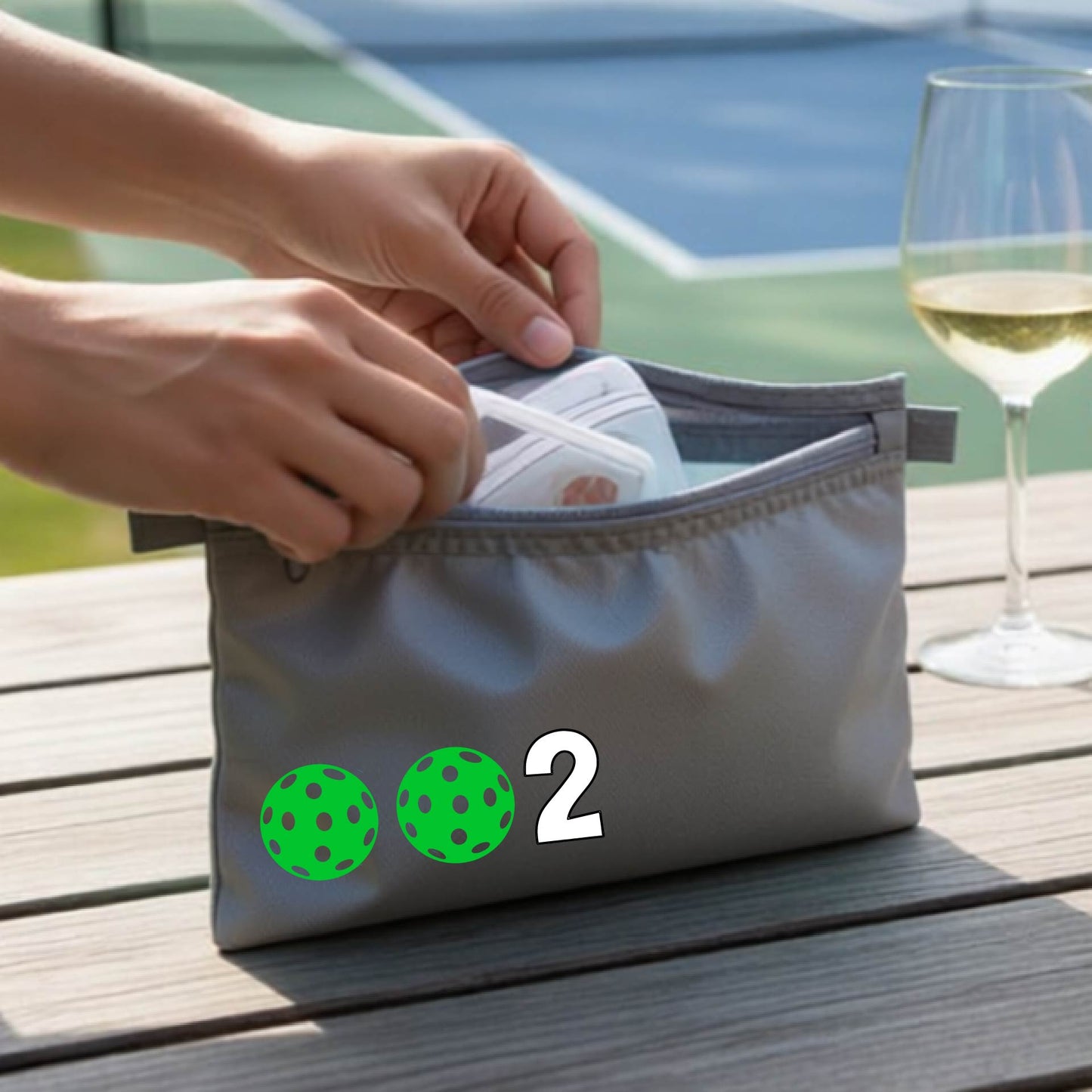 Pickleball Makeup Bag – Cosmetic & Travel Pouch for Players - 10 Custom Pickleball Colors