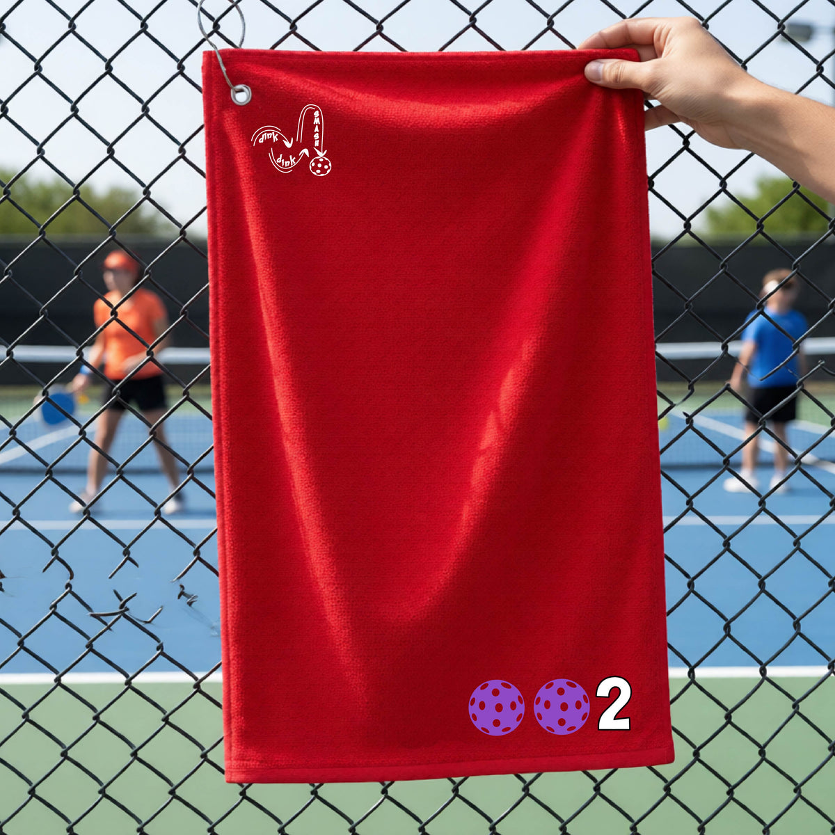 Pickleball Court Towel with Grommet & Hook – Sports Towel - Custom Pickleballs Color