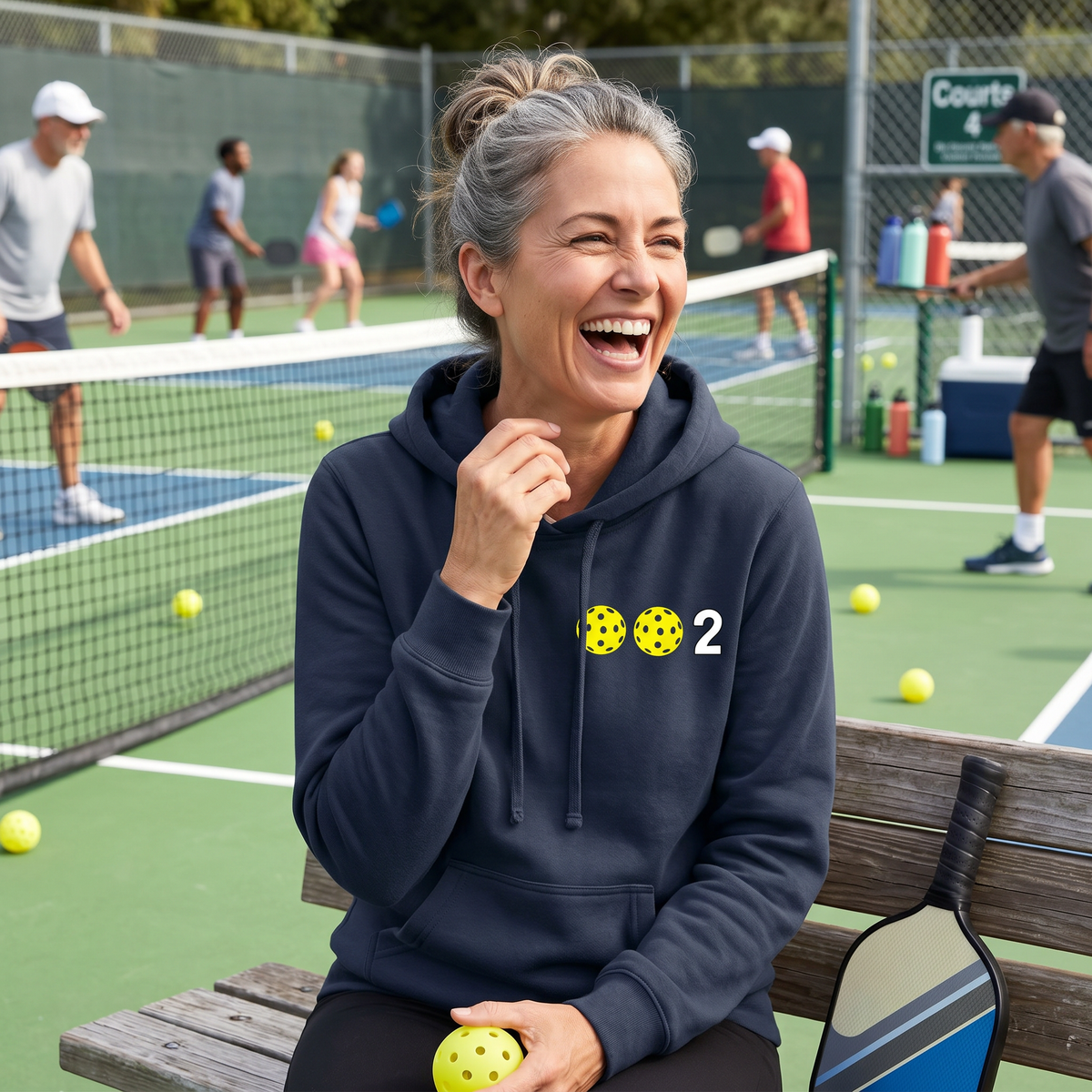 Women’s Pickleball Hoodie – Cozy Athletic Pickleball Sweatshirt - Custom 10 Pickleball Colors
