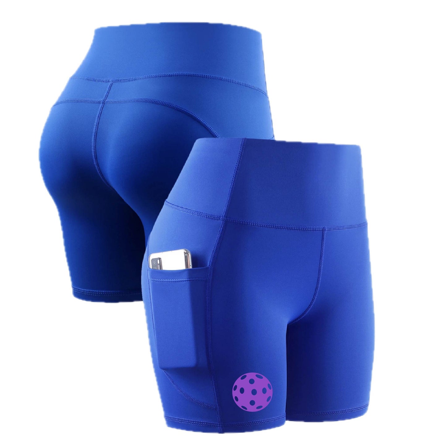 Pickleball (10 Custom Pickleball Colors) | Women's Professional Athletic Compression Shorts | 85/15 Polyester/Spandex