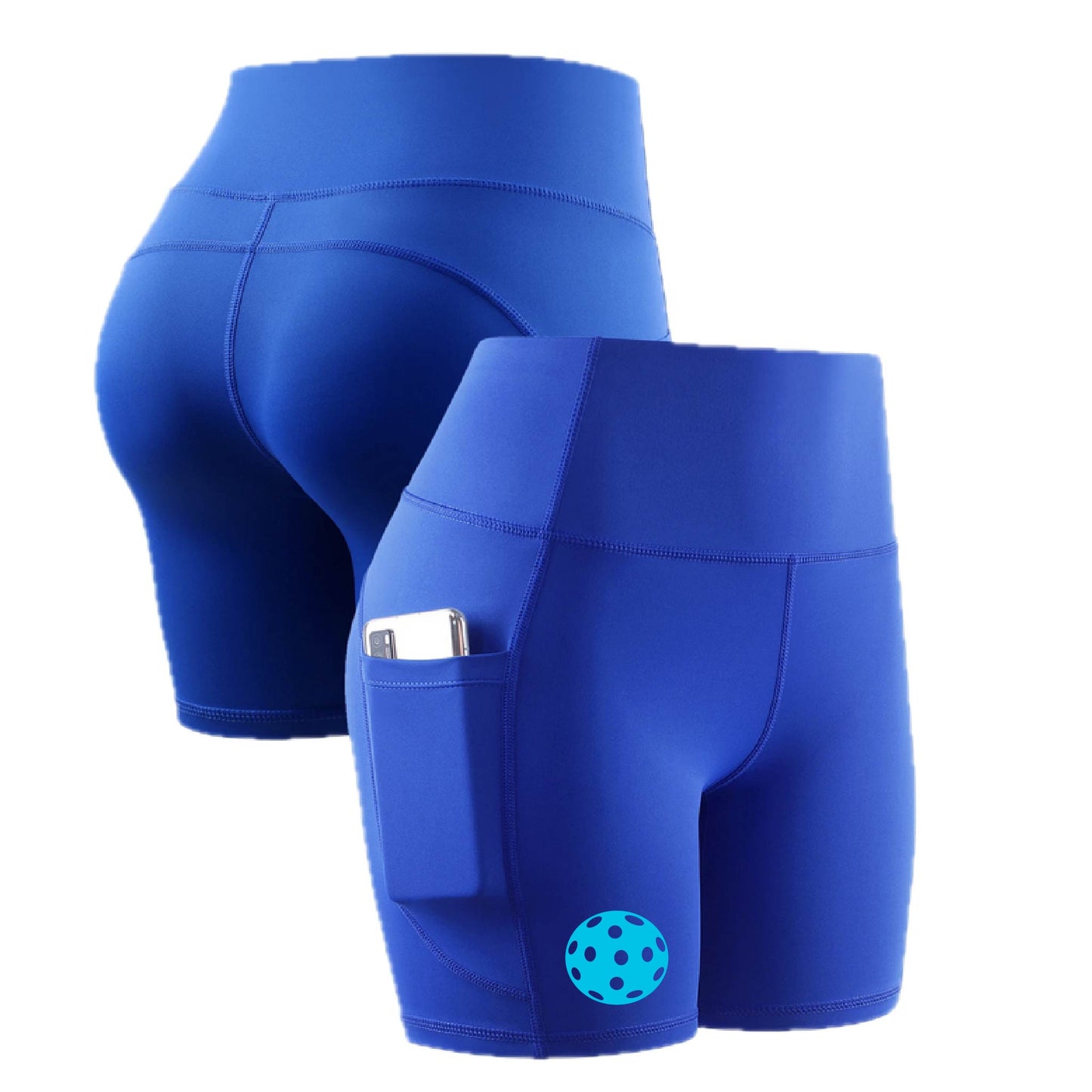 Pickleball (10 Custom Pickleball Colors) | Women's Professional Athletic Compression Shorts | 85/15 Polyester/Spandex